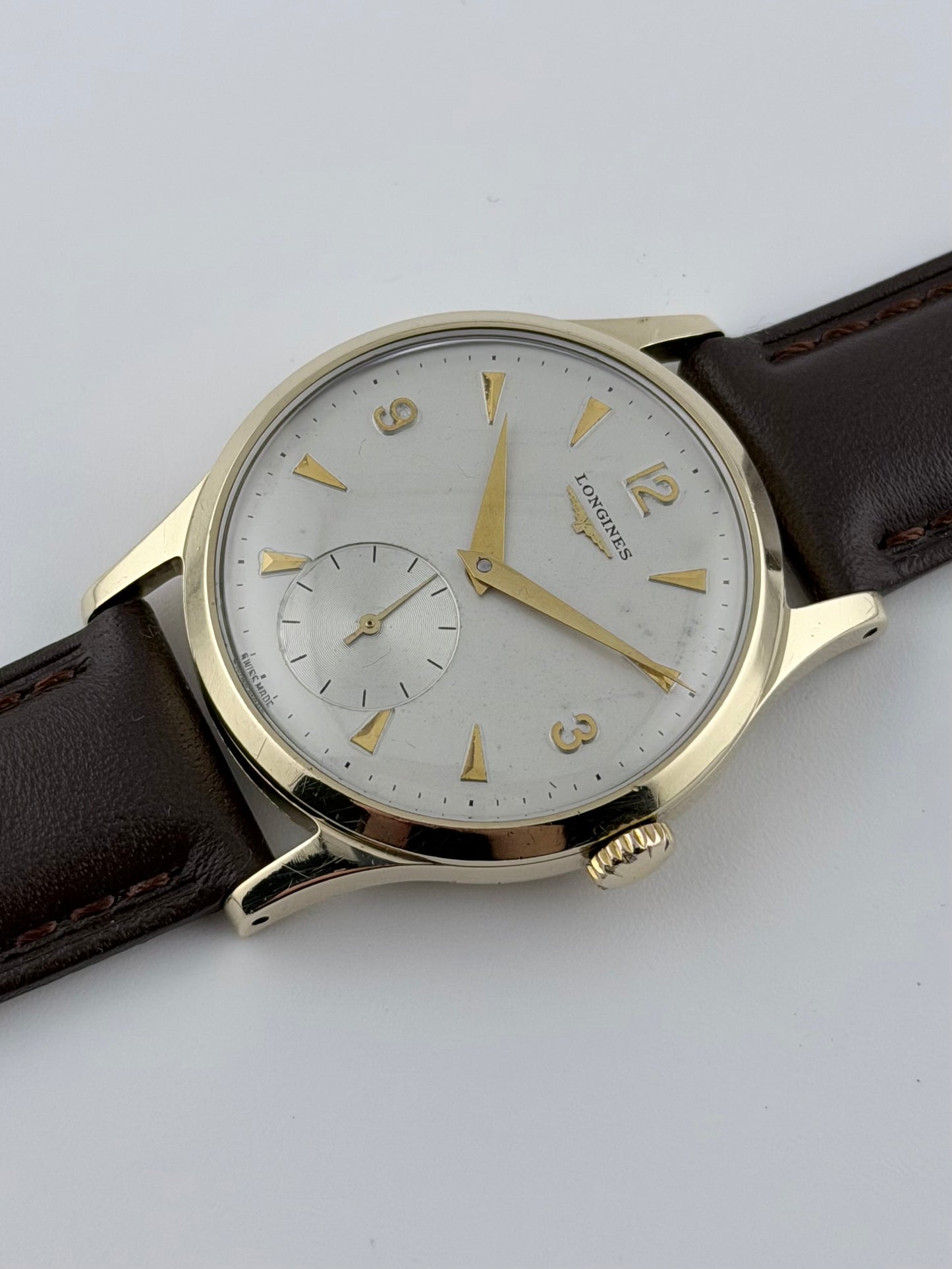 Longines Manual Wind Sub Seconds 9ct Gold