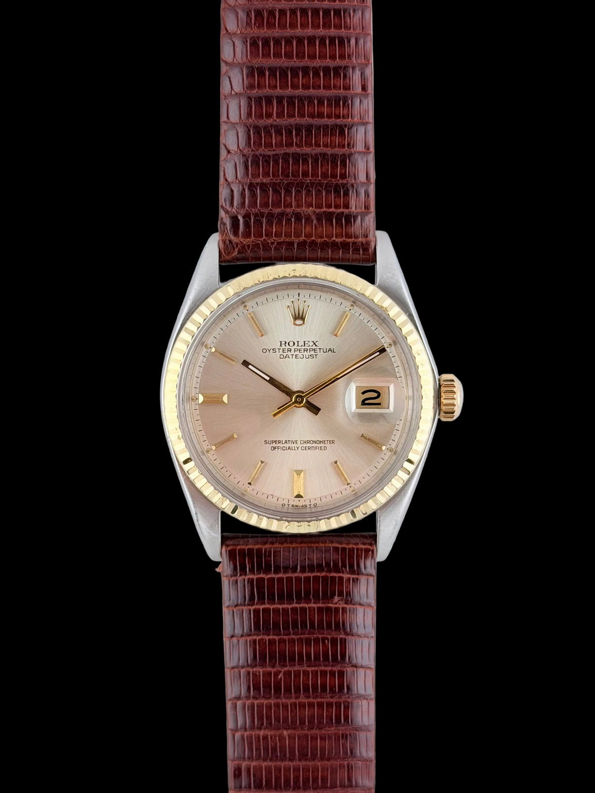 Rolex Datejust Oyster Perpetual Automatic - 1601- Rare Sigma Dial - 18ct yellow gold bezel