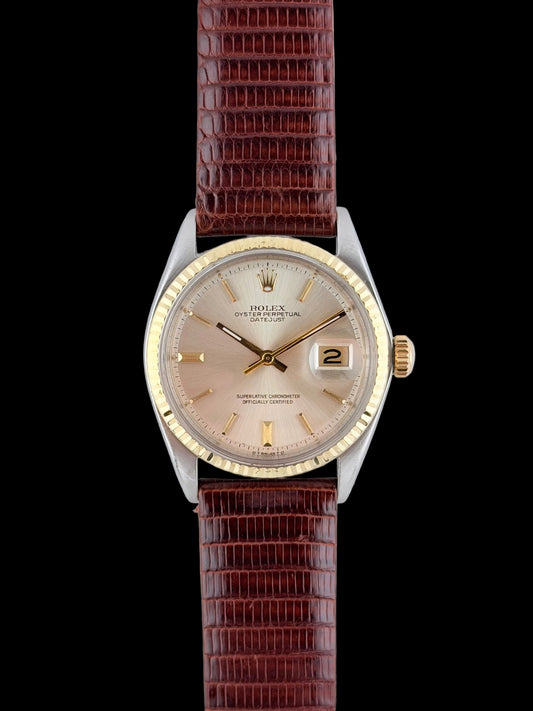 Rolex Datejust Oyster Perpetual Automatic - 1601- Rare Sigma Dial - 18ct yellow gold bezel