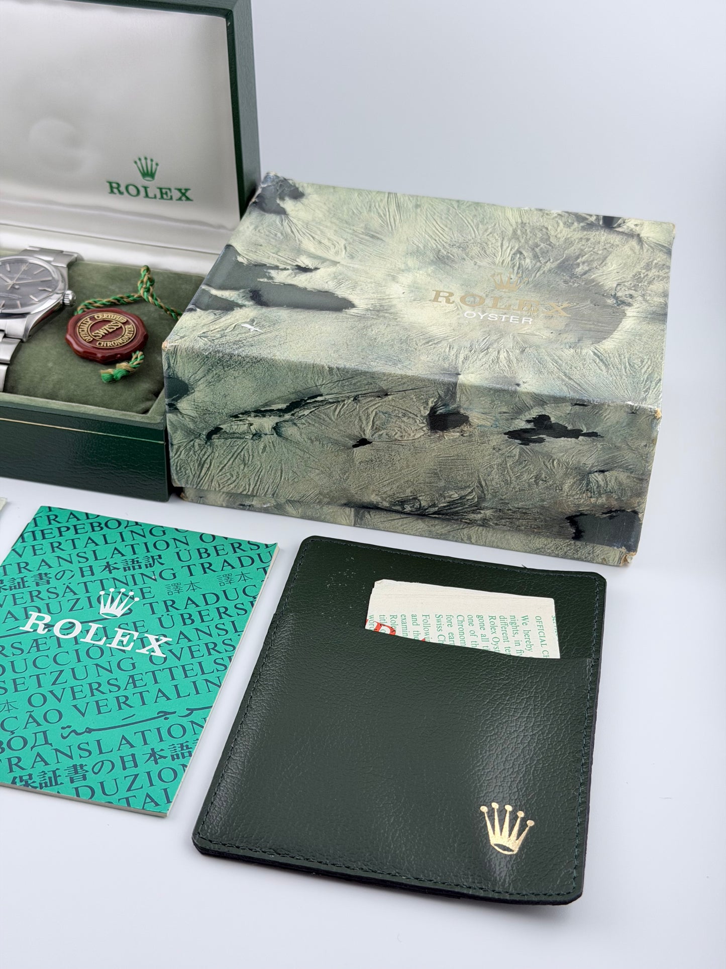 Rolex Oyster Perpetual Automatic 1002 - Rare Grey Ghost Dial - Box and Papers