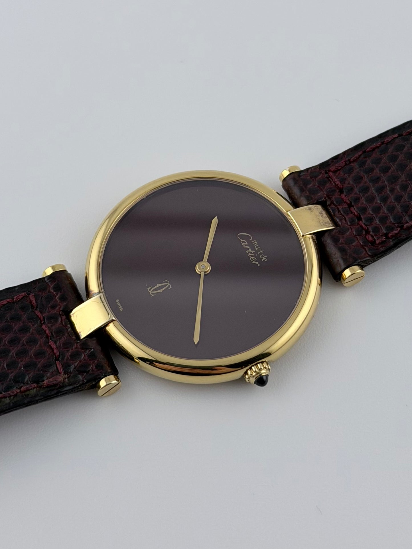 Cartier Must De Vendome Quartz - 17 - Burgundy Dial