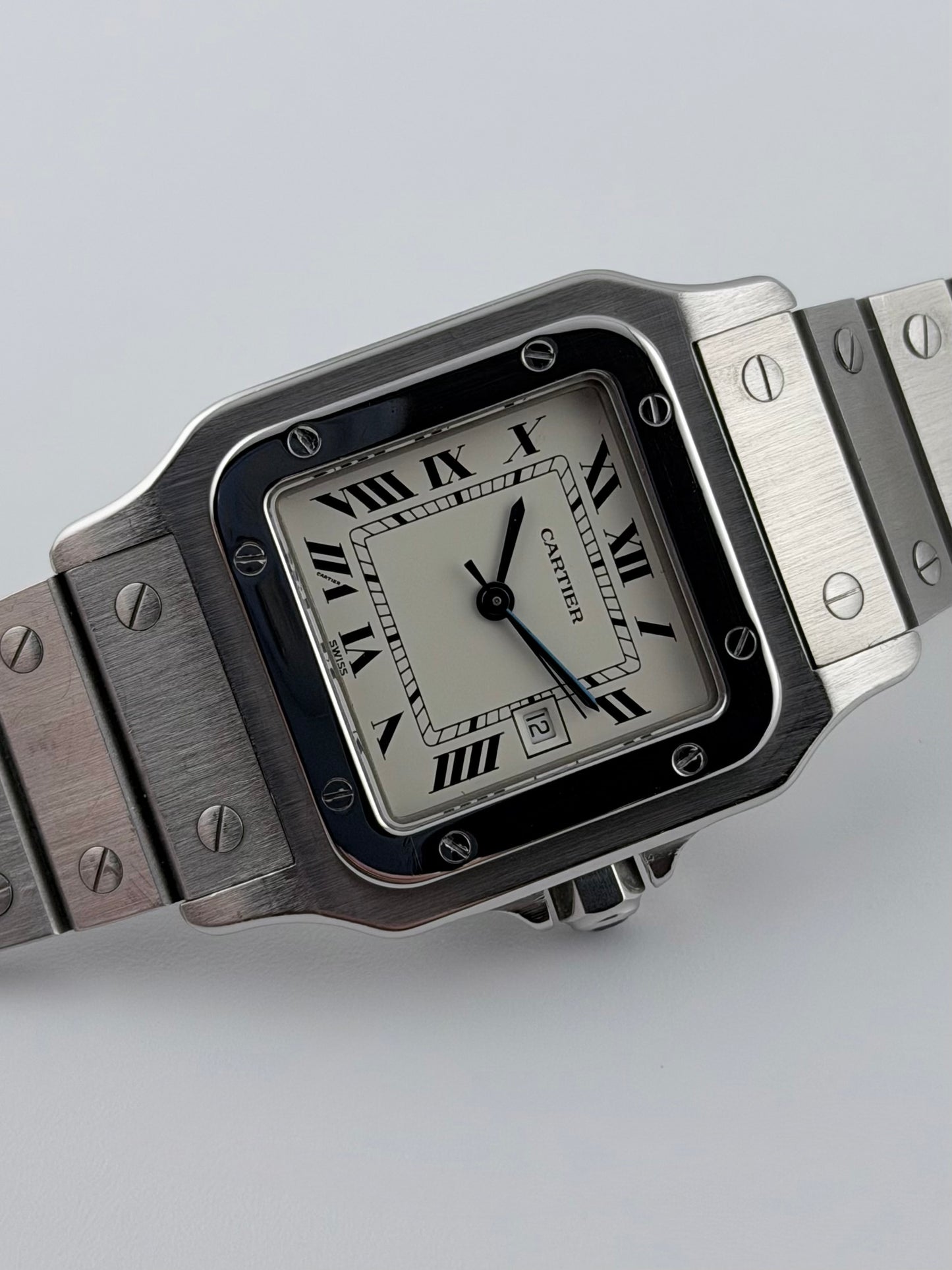 Cartier Santos Carree Automatic Date - 2960 - Rare All Steel