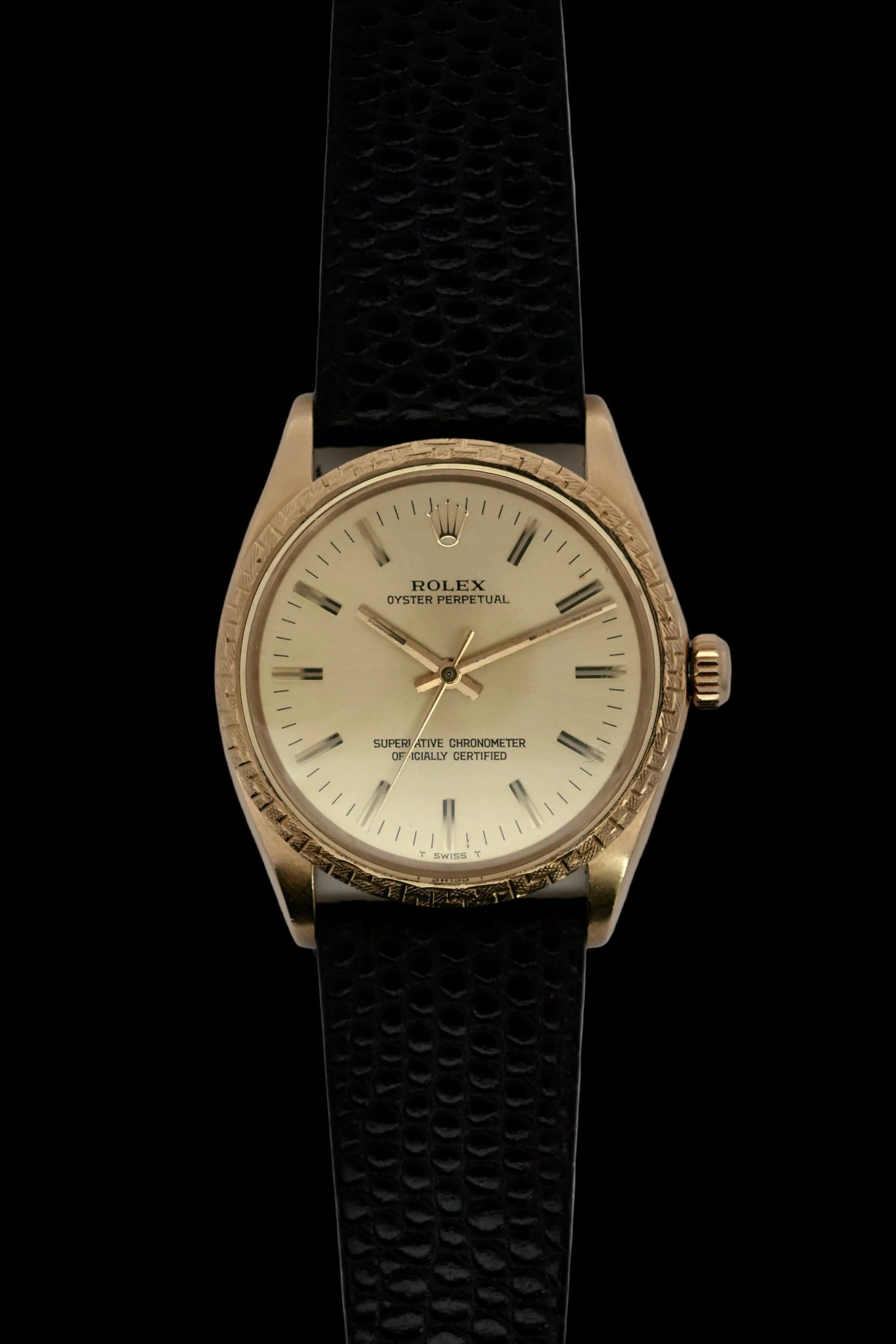 Rolex Oyster Perpetual Automatic 18kt Gold - 1030 - Rare Chine Bezel