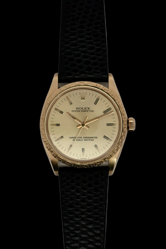 Rolex Oyster Perpetual Automatic 18kt Gold - 1030 - Rare Chine Bezel
