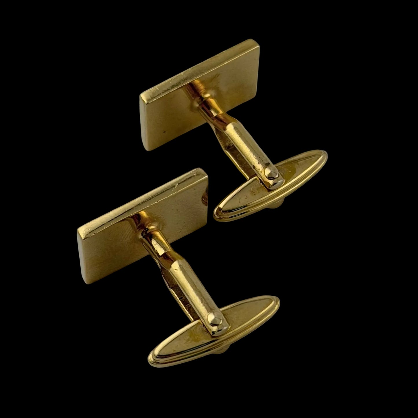 Vintage Dunhill Malachite Cufflinks - Gold Plated