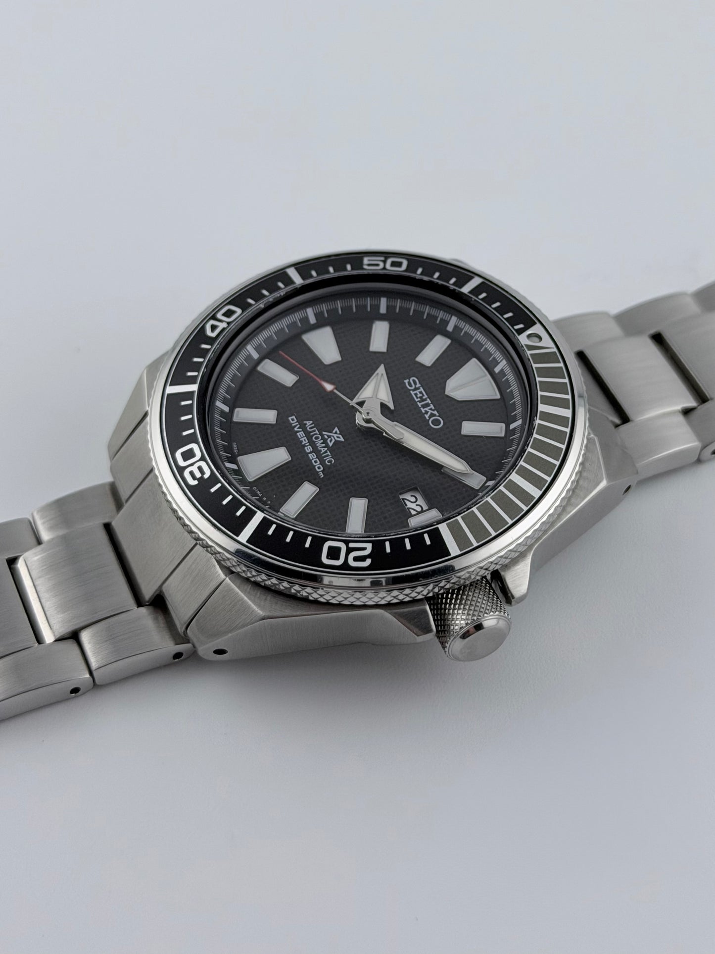 Seiko X Prospex Samurai Automatic Diver's 200m - 4R35-01V0 - Black Waffle Dial