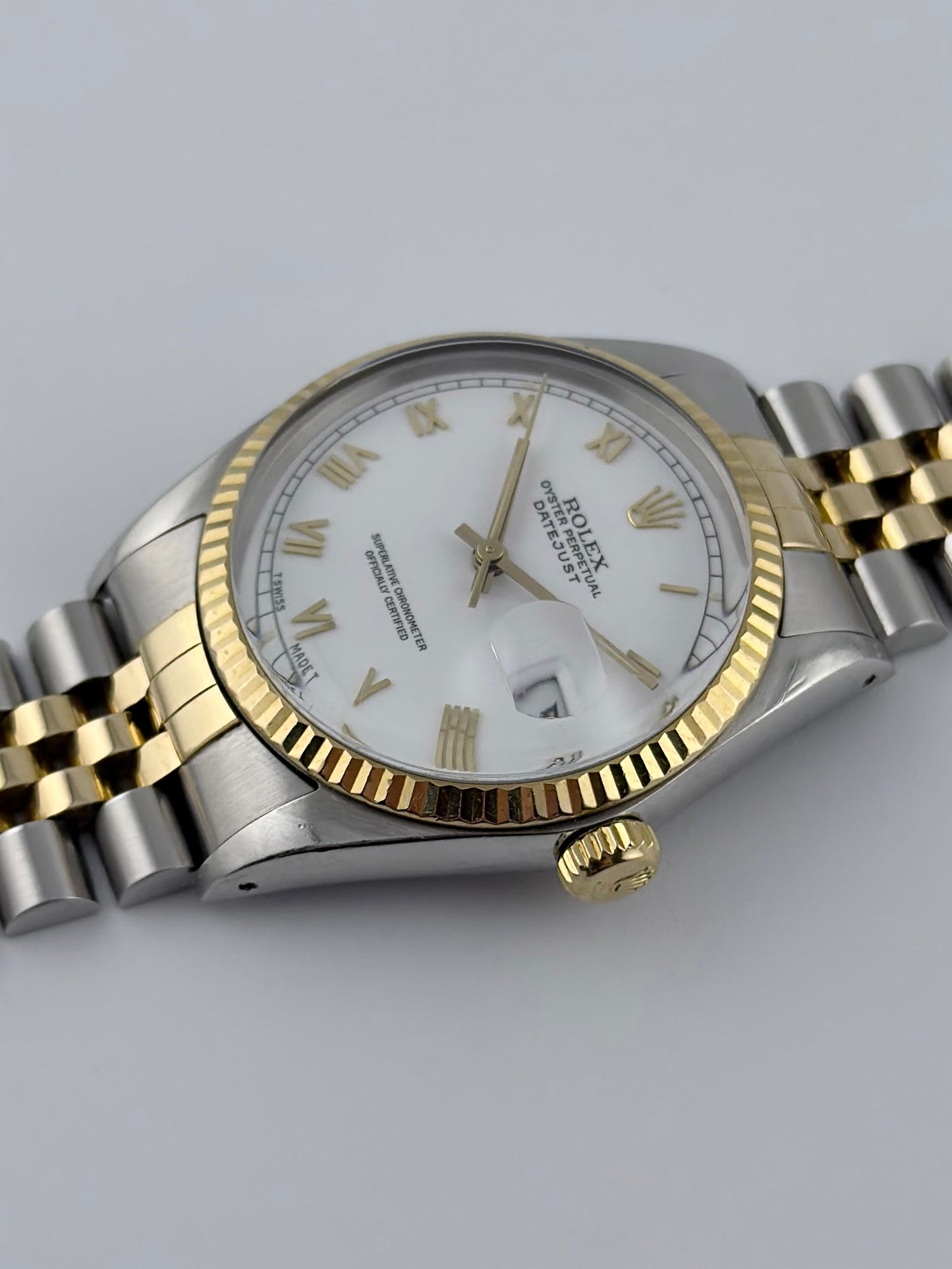 Rolex Datejust Oyster Perpetual 16013 - Rare White Roman Dial