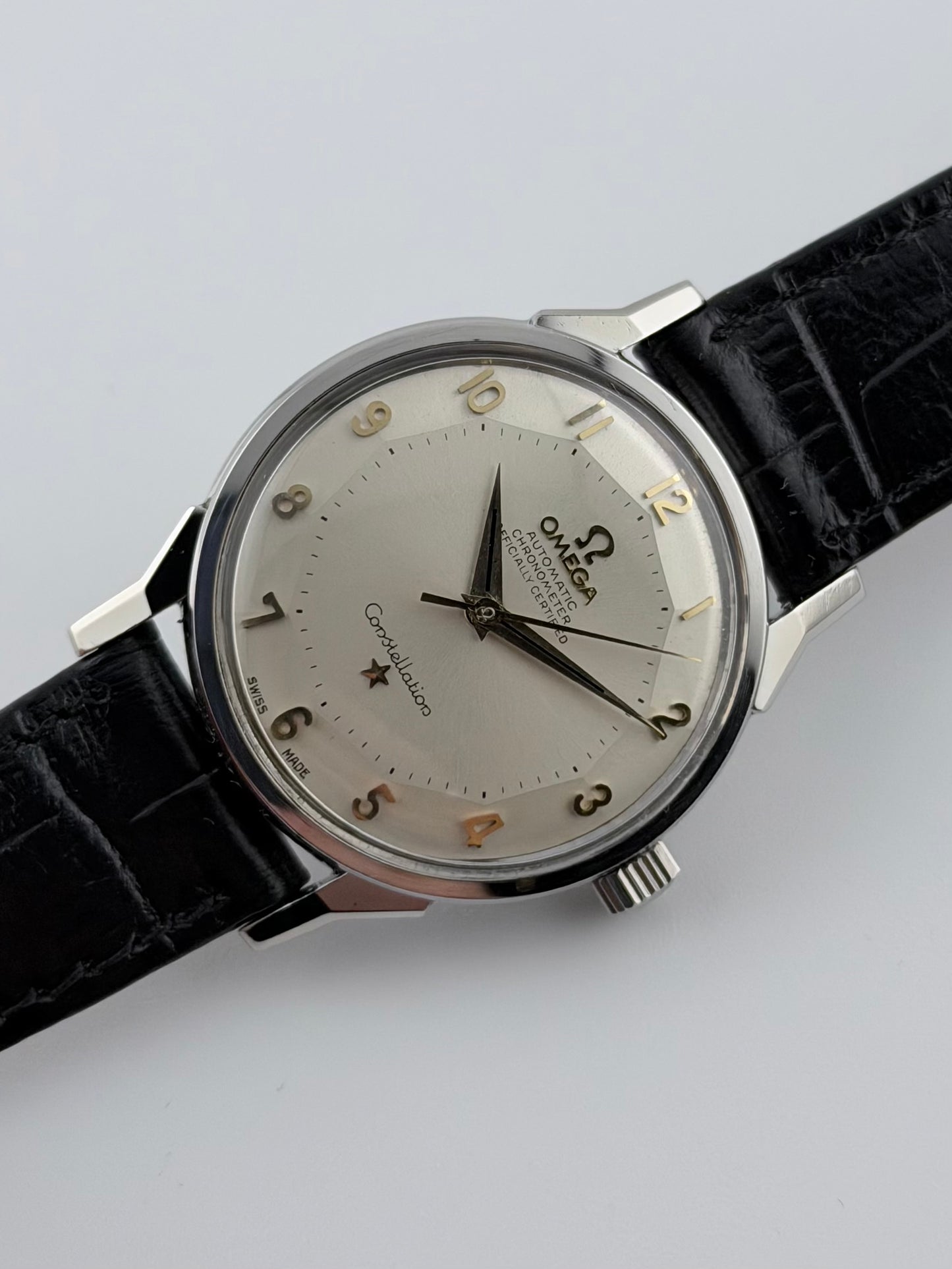 Omega Constellation Chronometer Automatic - “Dog Leg Pie Pan” - Ultra Rare Arabic Dial - 167.005