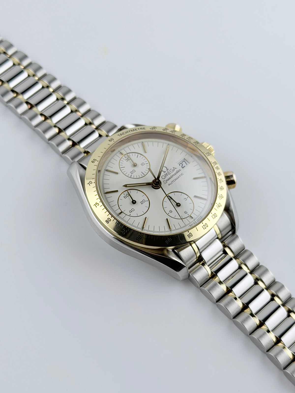 Omega Speedmaster Automatic Chronograph Date - Two-Tone - 375.0043 - Exceptional Condition
