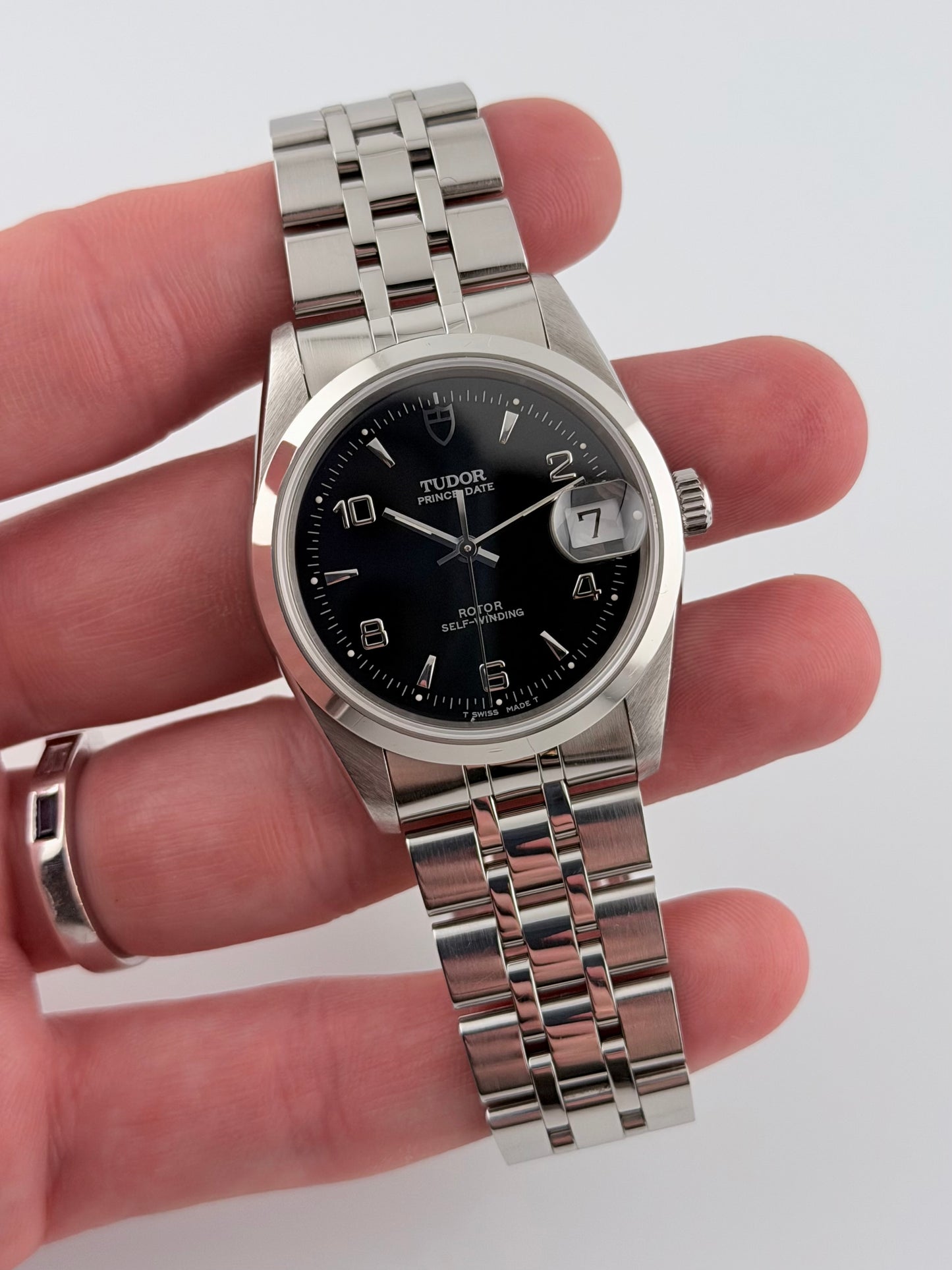 Tudor Prince Date 74000N - Black Arabic Dial