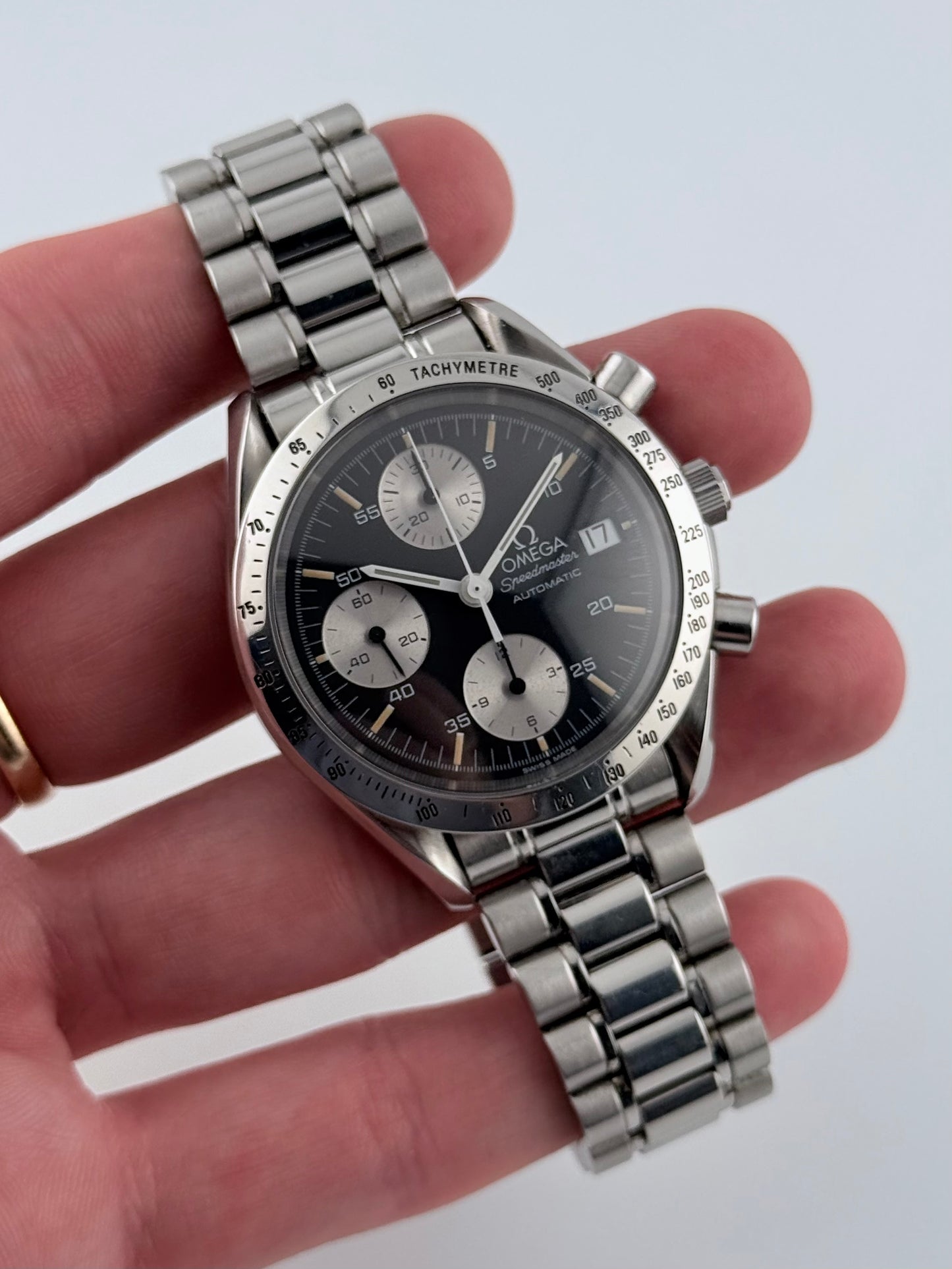 Omega Speedmaster Automatic Date - 175.0043 - Rare Reverse Panda Dial