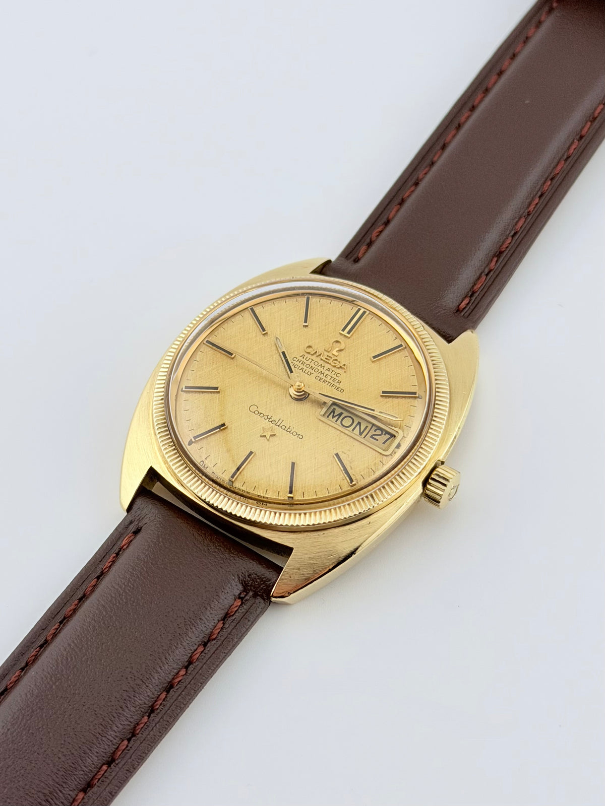 Omega Constellation Chronometer Automatic Day-Date - 18kt Gold Case and Dial - 168.029