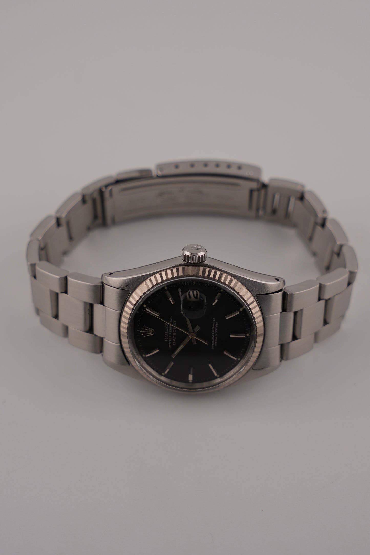 Rolex Datejust Oyster Perpetual Automatic - Rare Matte Black Dial - 1601