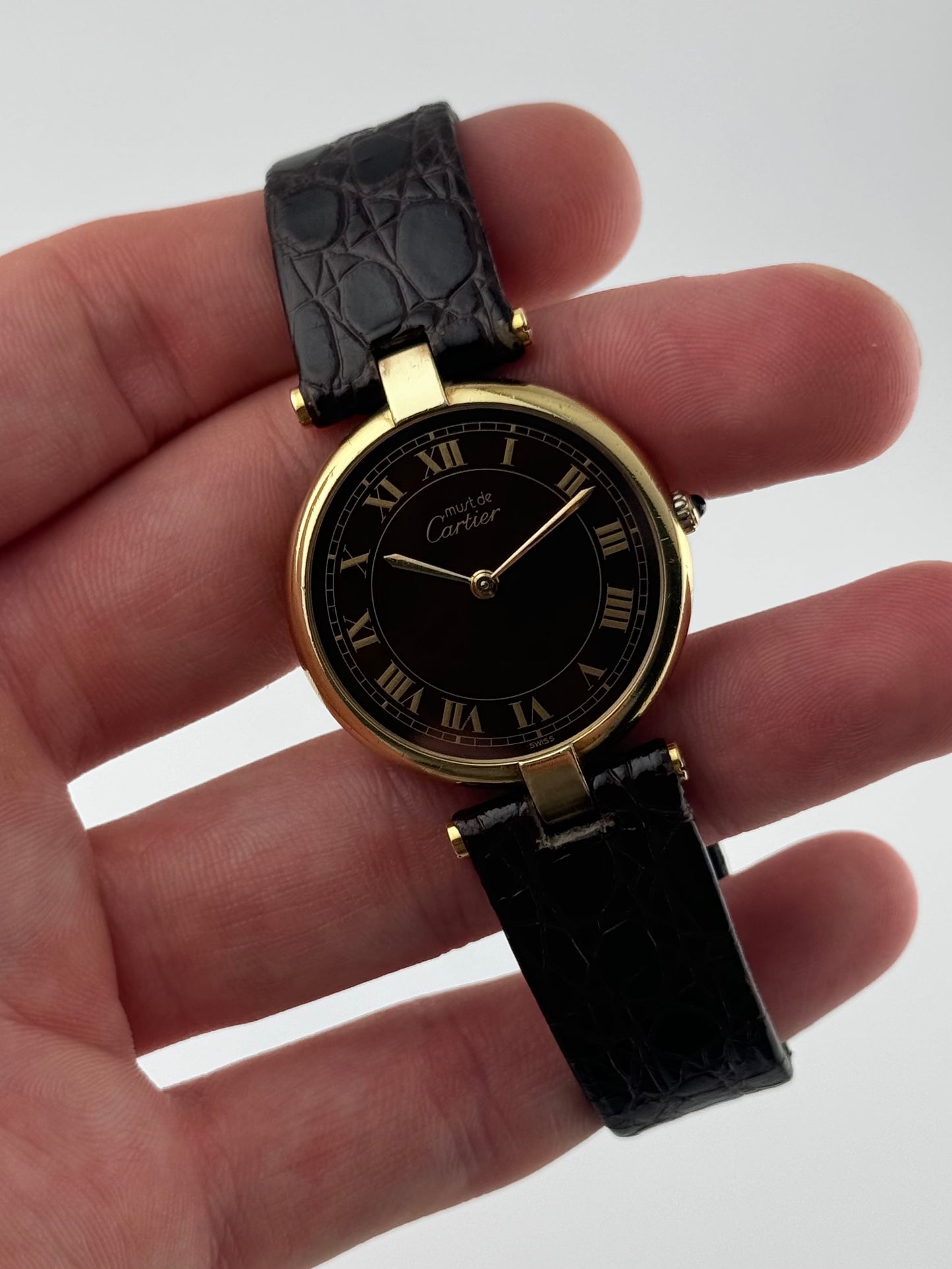 Cartier Must De Vendome Quartz - 17 - Ultra Rare Wood Dial