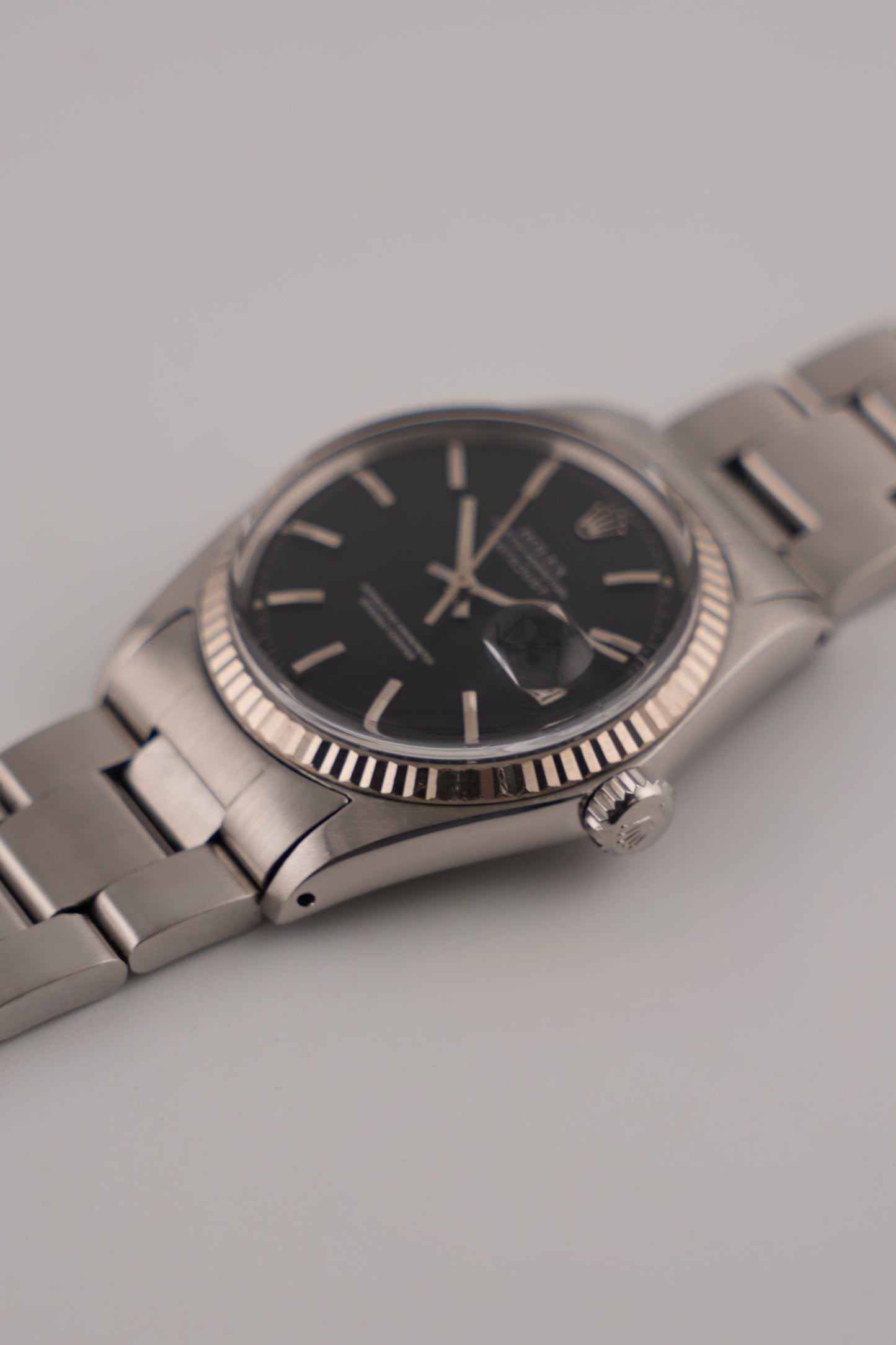Rolex Datejust Oyster Perpetual Automatic - Rare Matte Black Dial - 1601