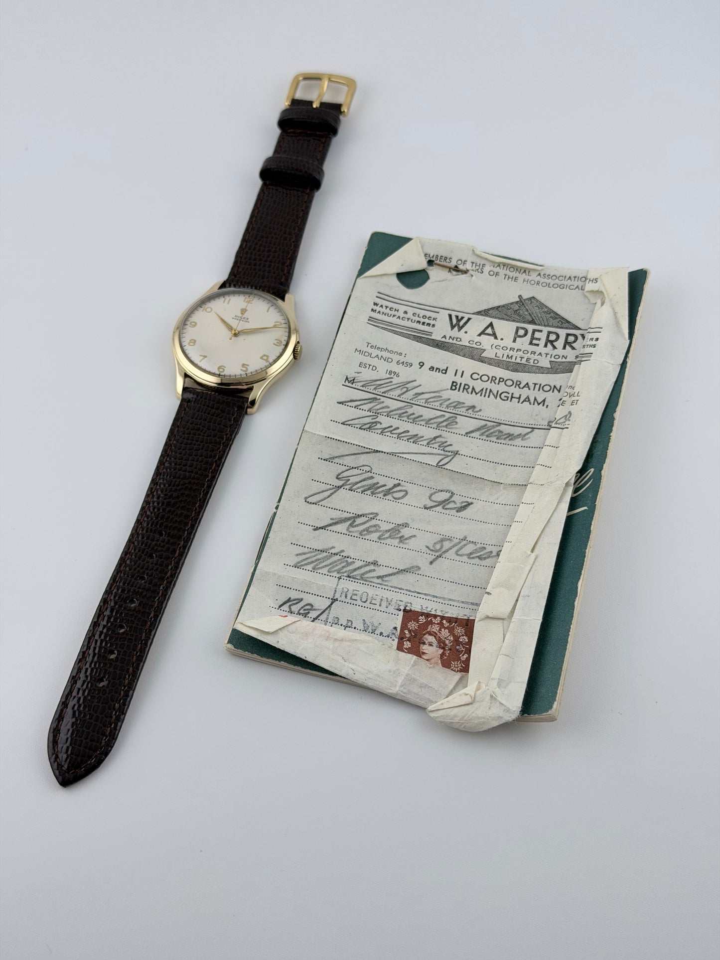 Rolex Precision Manual Wind - 794 - 9ct Gold - with Papers