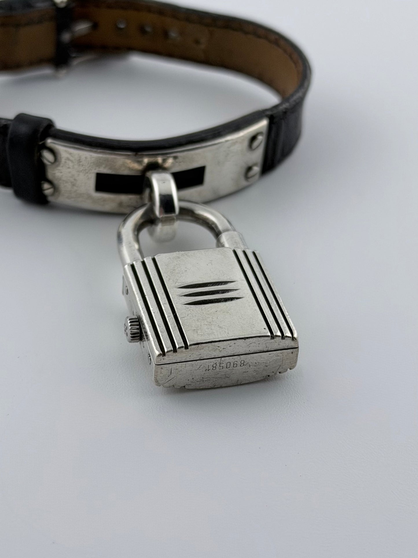 Hermes Paris Kelly Lock Watch -  Rare Solid 925 Silver - Ladies