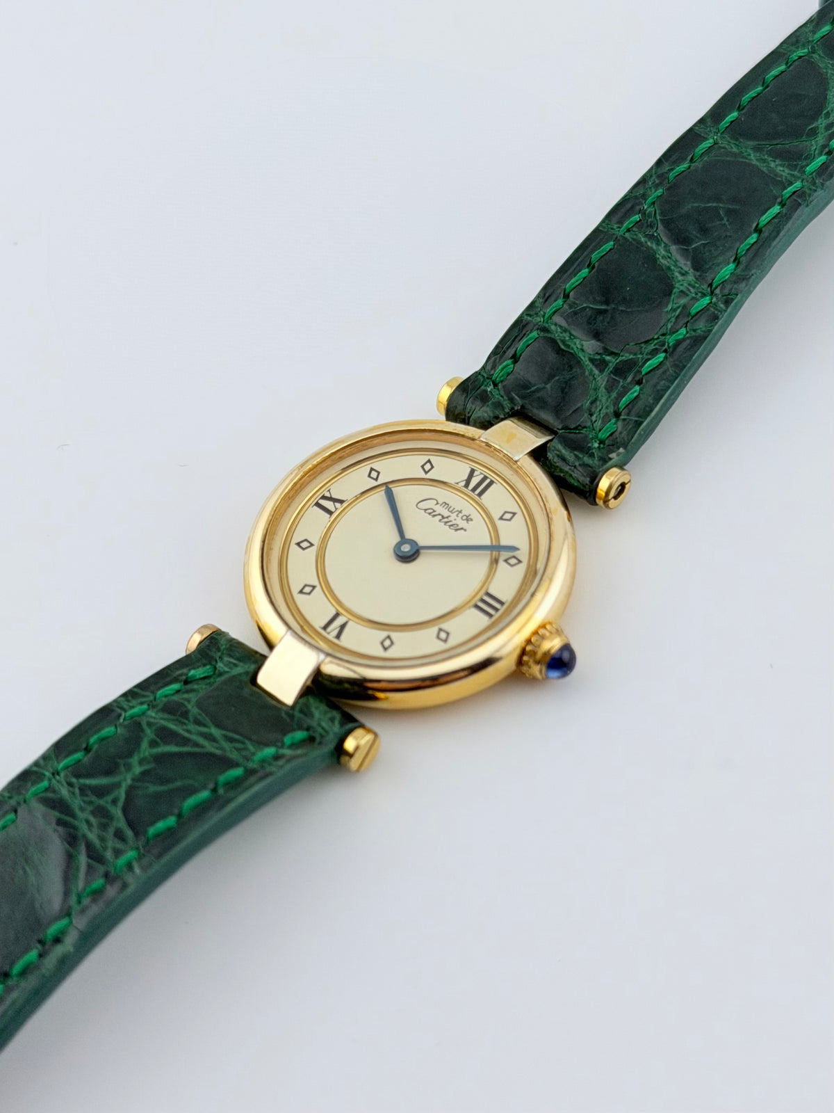 Cartier must de Vendome Quartz - 590004 - Ladies - Original Green Strap