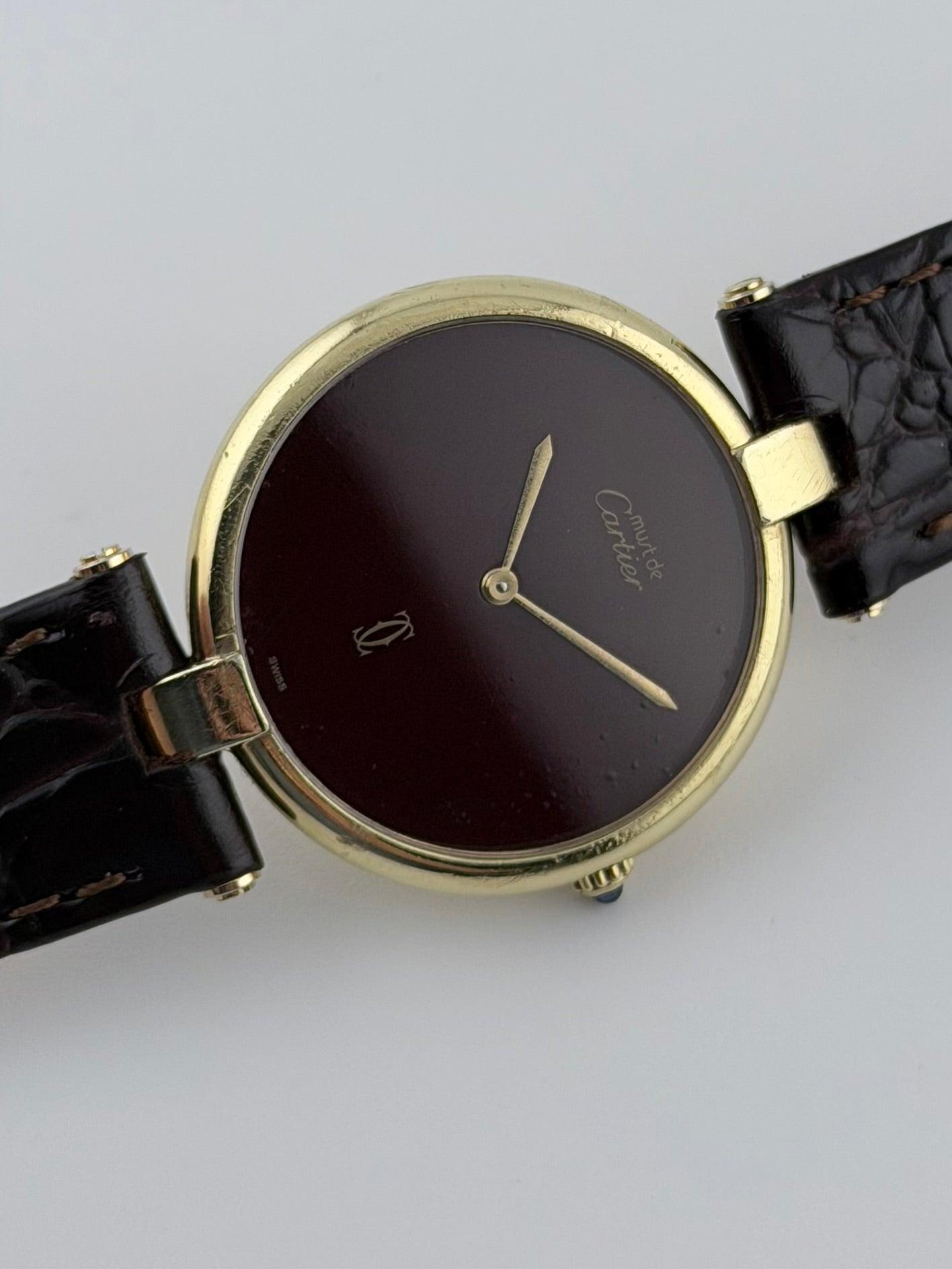 Cartier Must De Vendome Quartz - 17 - Burgundy Dial