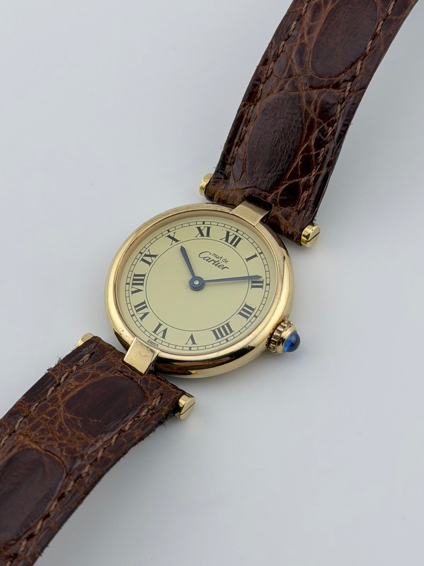 Near Mint! Cartier must de Vendome Quartz - 590003 - Ivory Dial