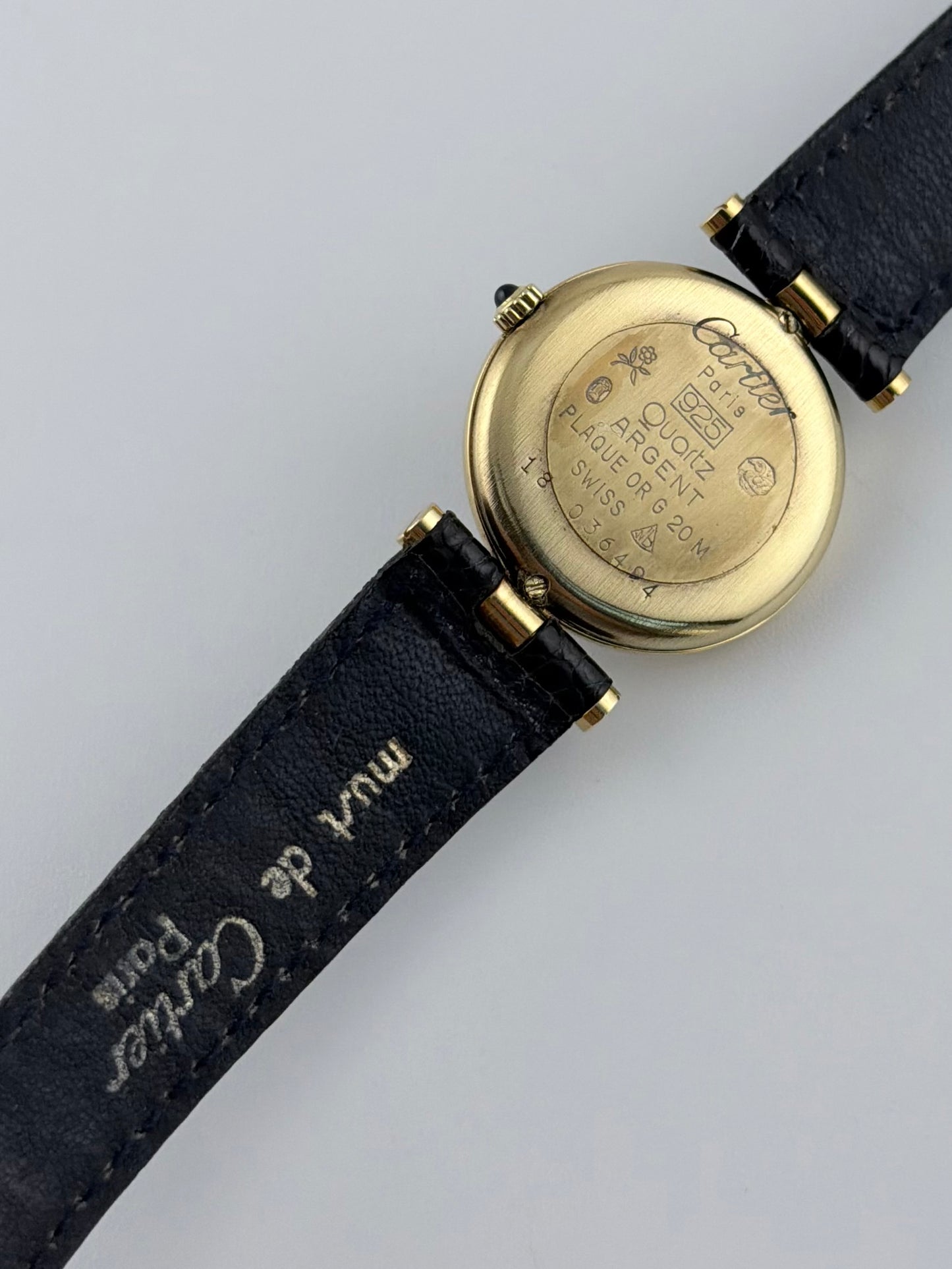 Cartier Must de Vendome Quartz - 18 - Lapis Dial - Original Strap - Ladies