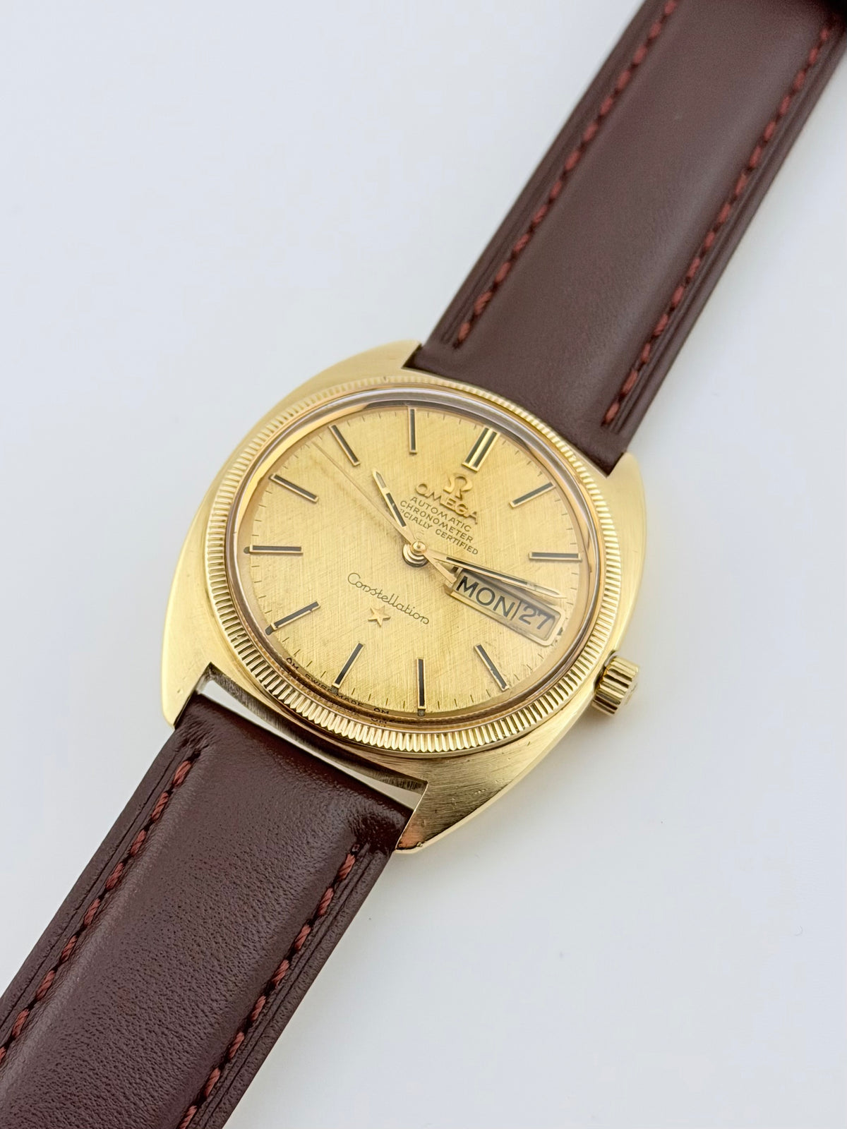Omega Constellation Chronometer Automatic Day-Date - 18kt Gold Case and Dial - 168.029