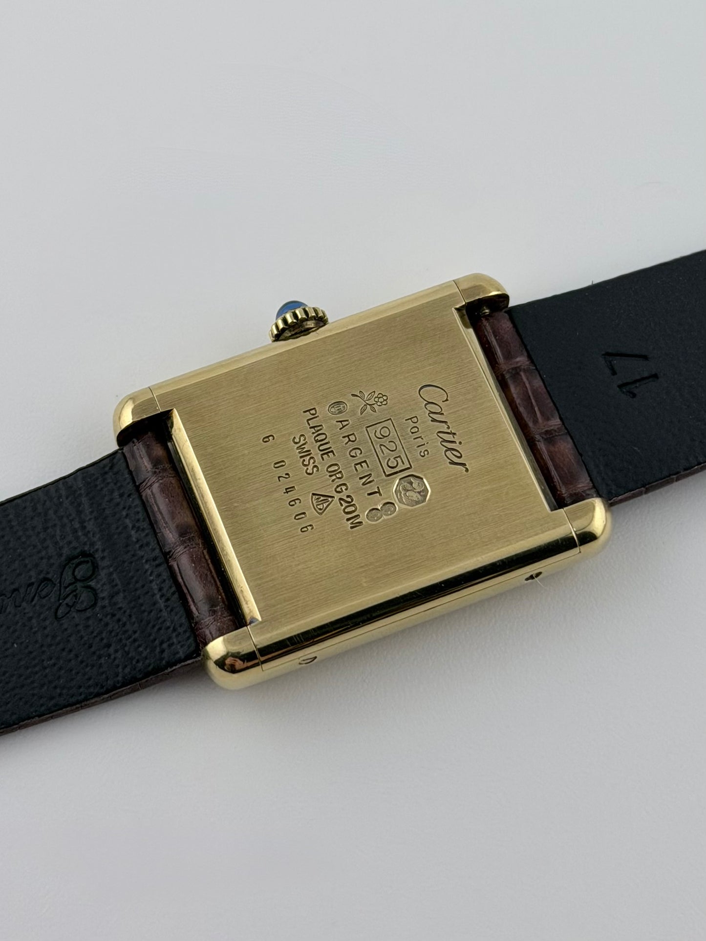 Cartier Must De Paris Tank Manual Wind - 6 - Lacquer Wood-effect Dial