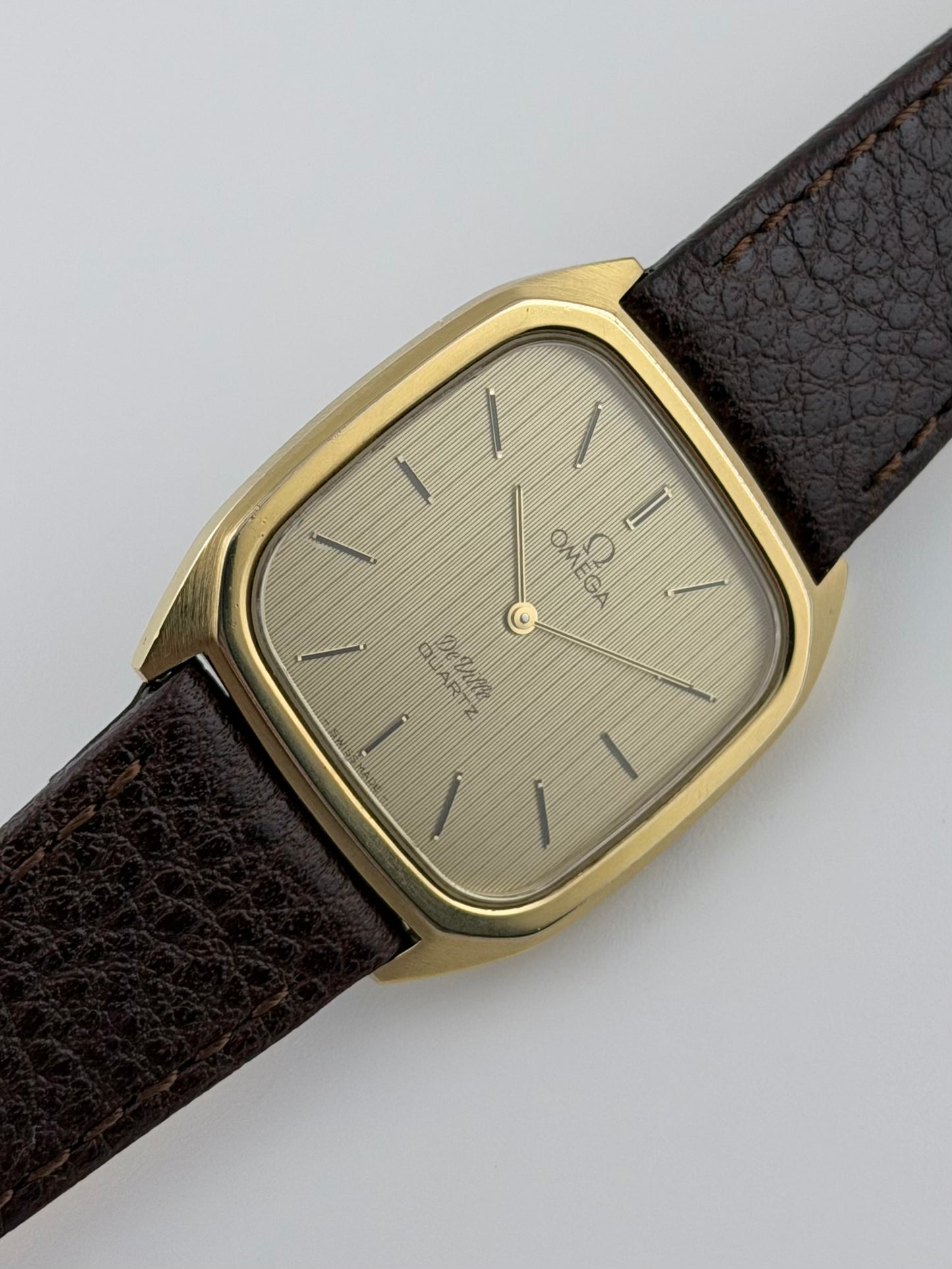 Omega De Ville Quartz Tank - 191.0121 - Stripe Linen Dial
