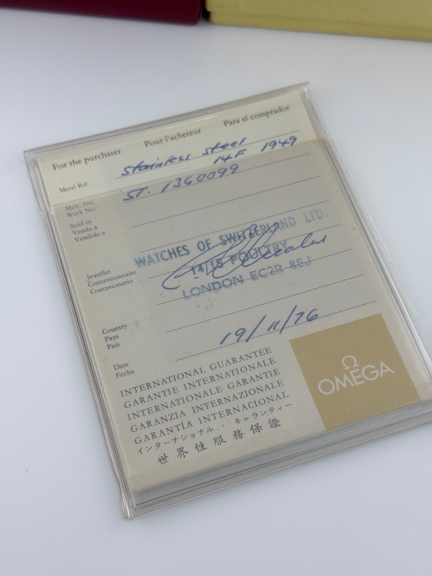 Omega Geneve Manual Date 136.0099 - Box and Papers