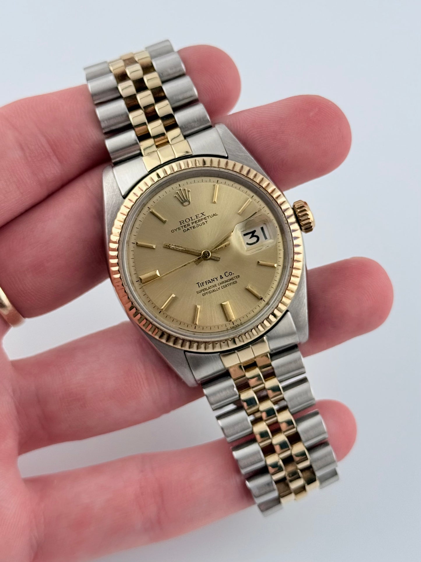 Rolex Datejust Oyster Perpetual - Two-Tone - 1601 - Extremely Rare Tiffany & Co Retailed Dial