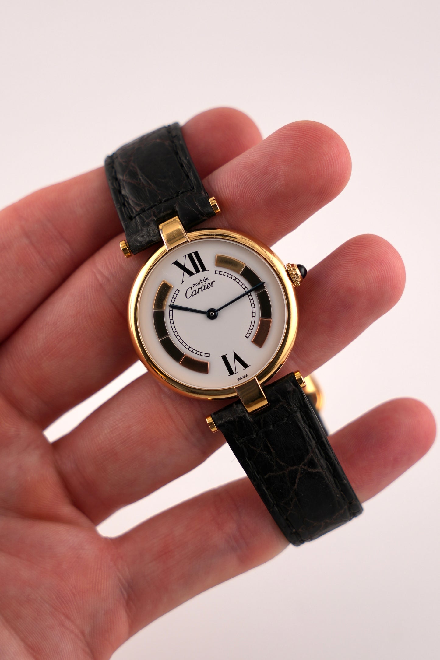 Cartier must de  Vendôme Quartz - 590003 - Trinity Dial - Original Strap