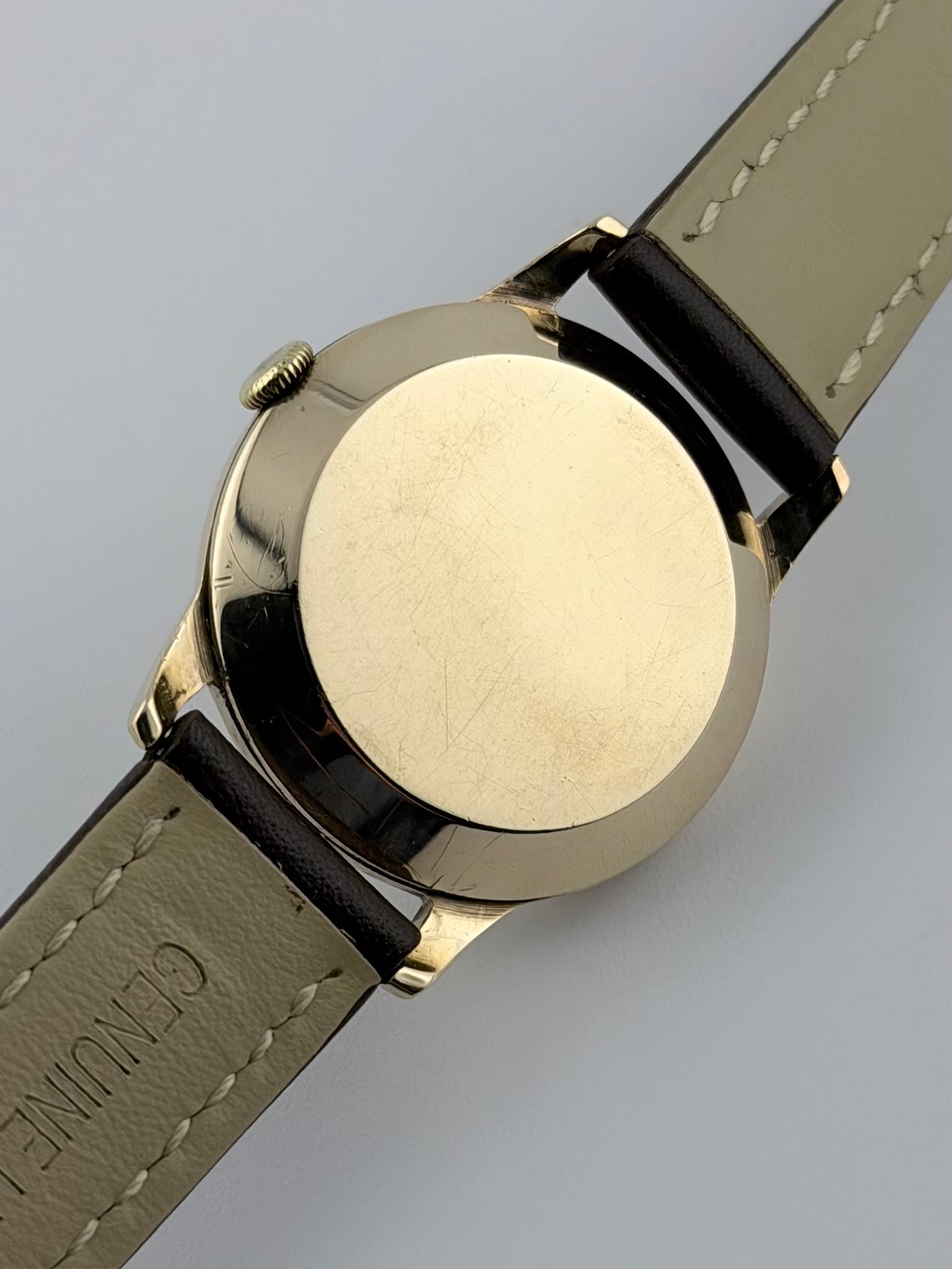 Tudor 9ct Manual Wind - Arabic and Waffle style dial