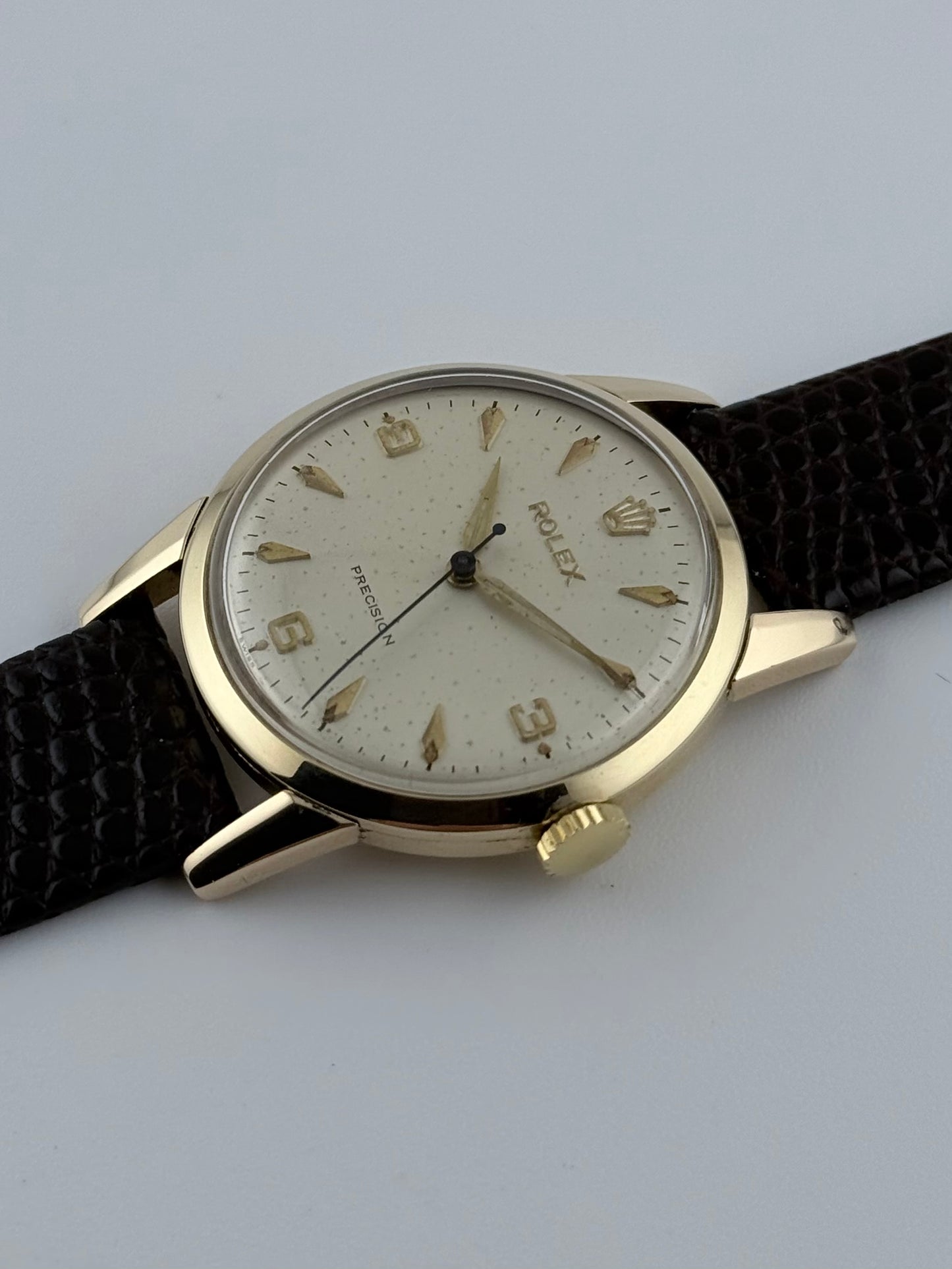 Rolex Precision Manual Wind 9ct Gold - Rare Explorer Dial