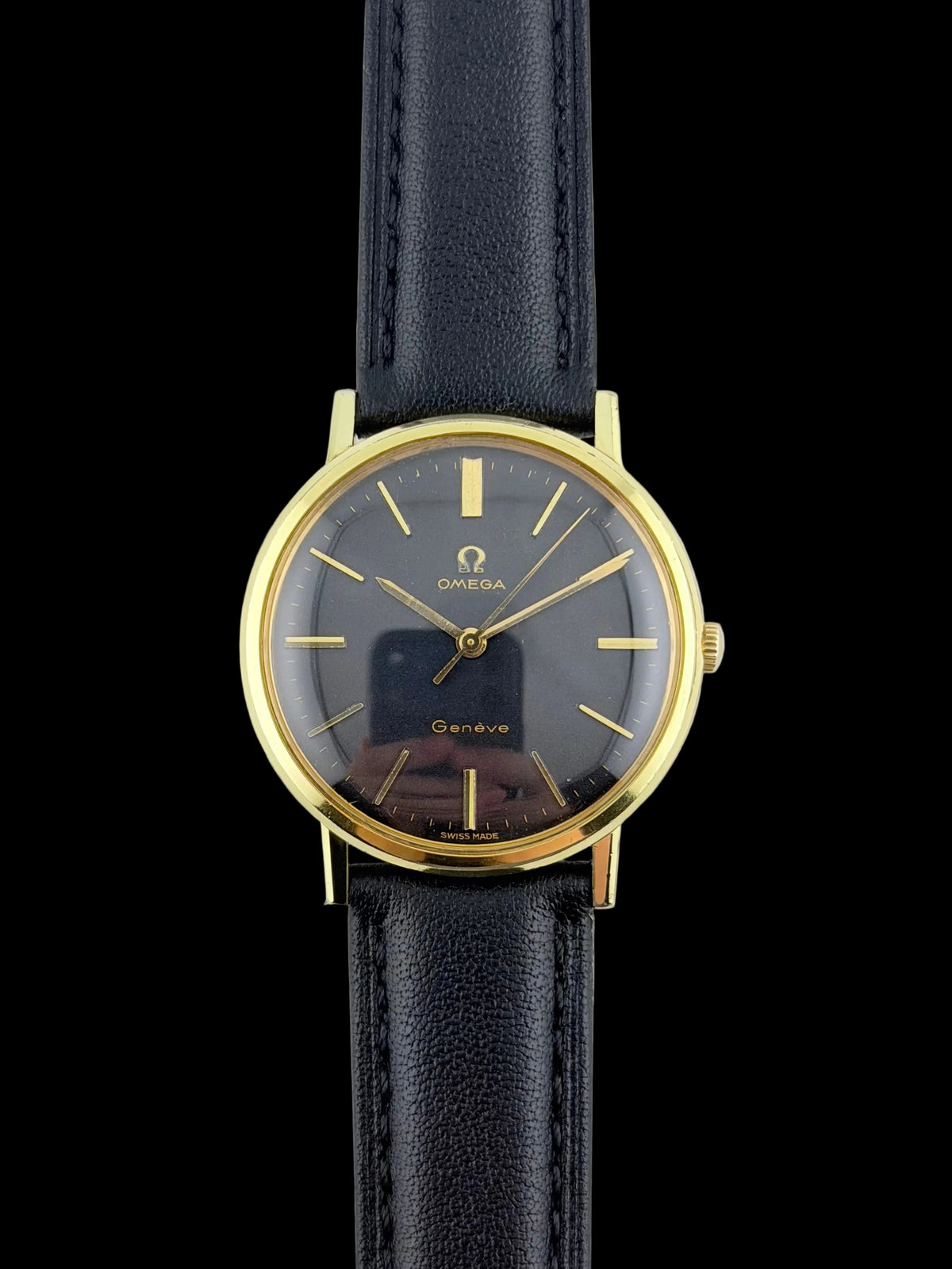 Omega Geneve Manual Wind 131.019SP - Rare Black Dial