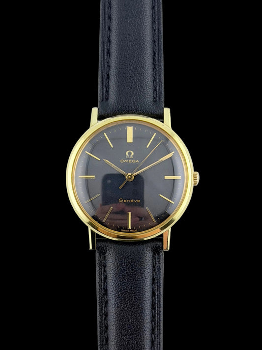 Omega Geneve Manual Wind 131.019SP - Rare Black Dial