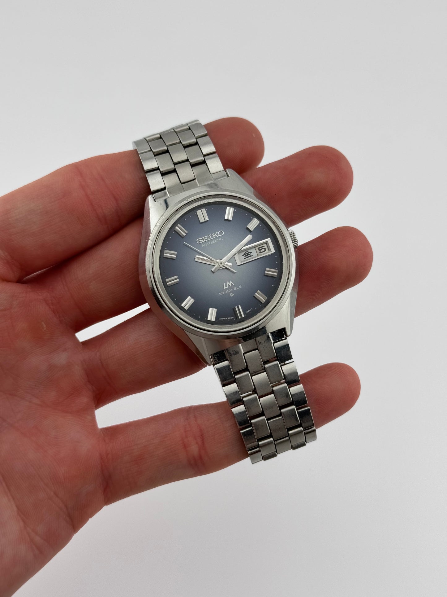 Seiko Lord Matic JDM - 5606-7260 - Rare Blue Linen Dial