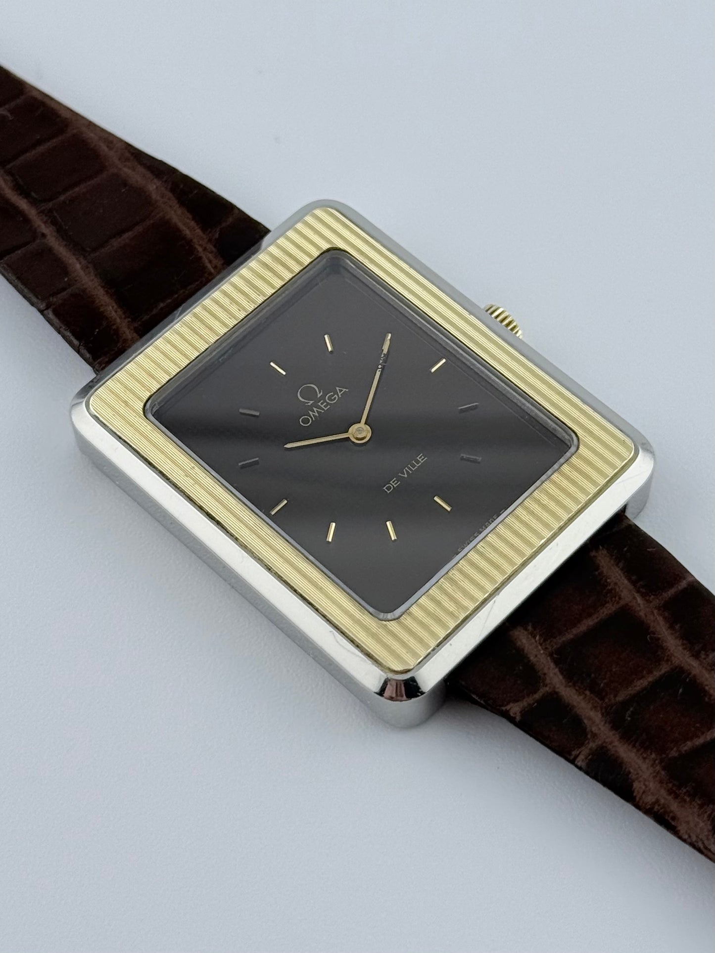 Omega DeVille ‘Pave D’or’ Manual Wind Tank Dress Watch - 111.0136