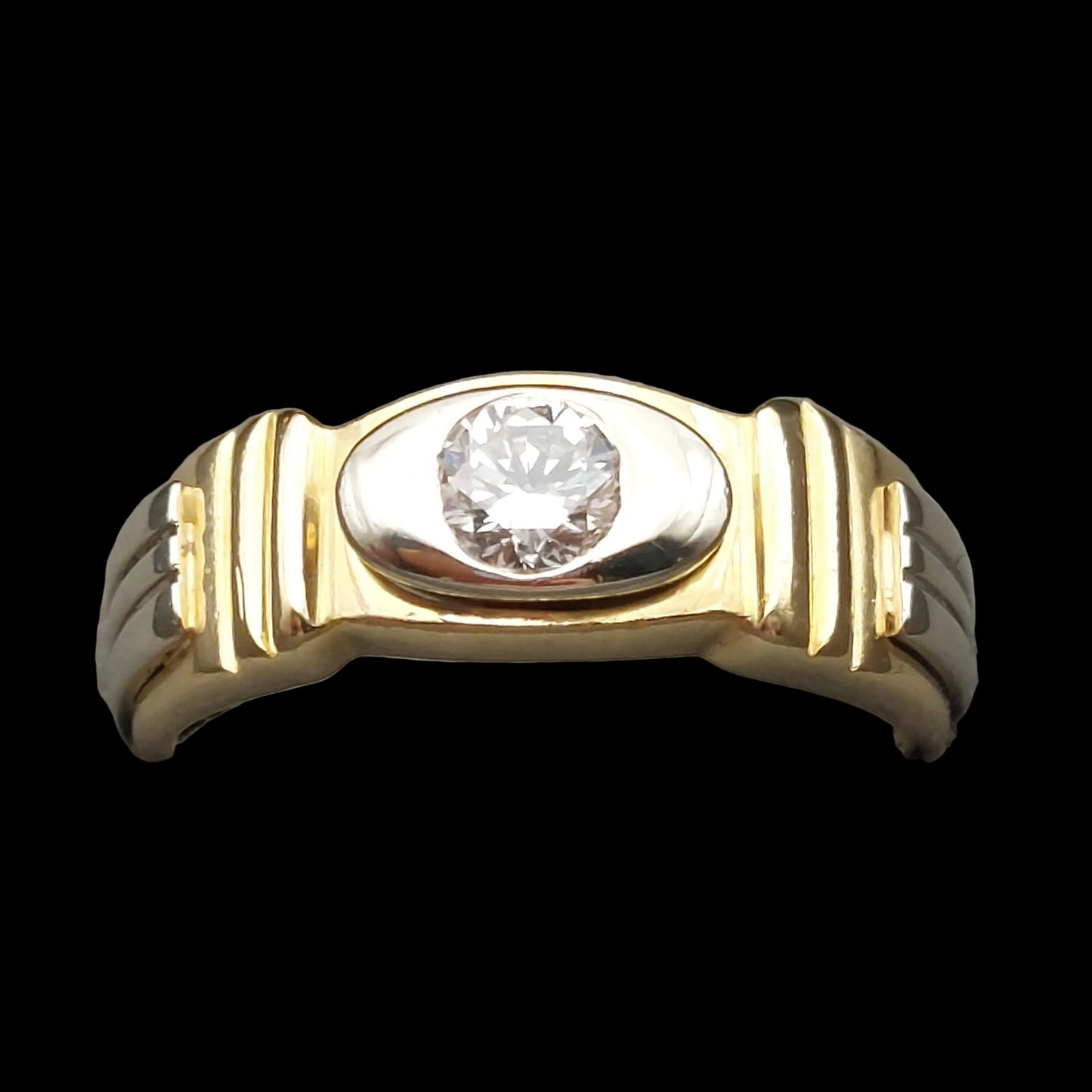 Diamond 18ct Yellow and White Gold Ring