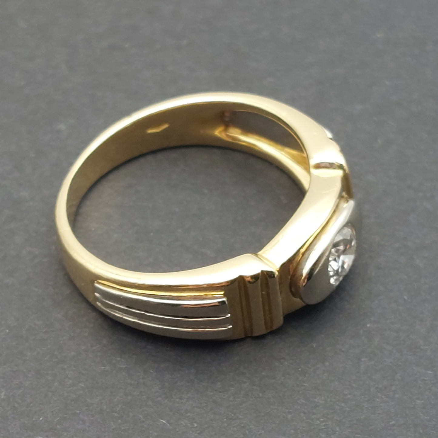 Diamond 18ct Yellow and White Gold Ring