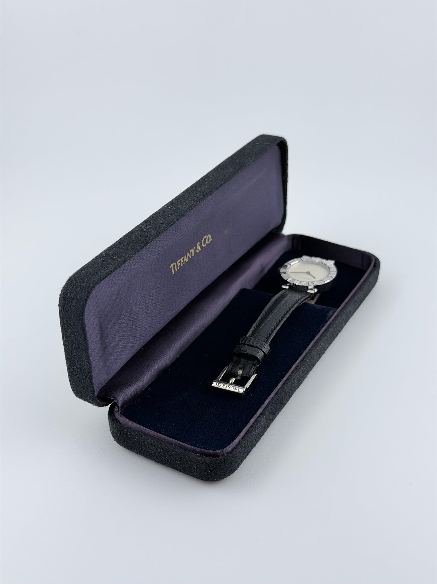Tiffany & Co. Atlas L0640 - Ladies - Sterling Silver - Original Strap and Box
