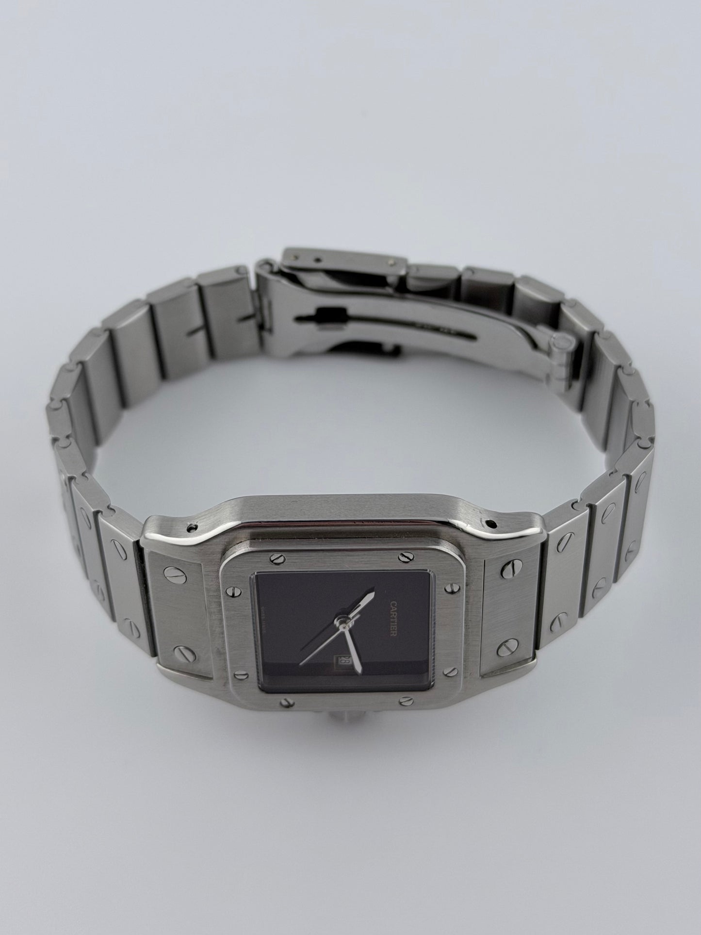 Cartier Santos Carree Automatic - Ultra Rare Burgundy - 2960 - Original Box