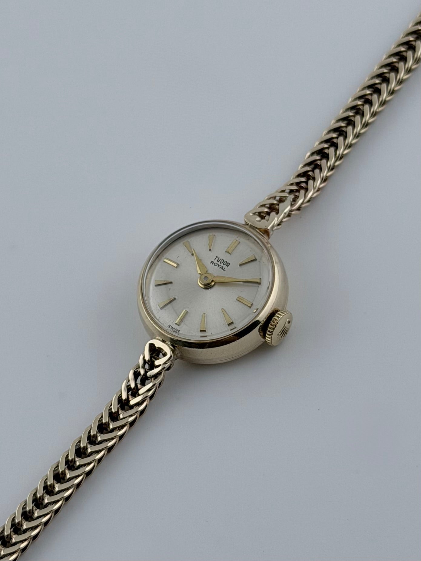 Tudor Royal/Rolex 9ct Manual Wind - Ladies - RARE - original Box, Rolex Case, Bracelet & Crown