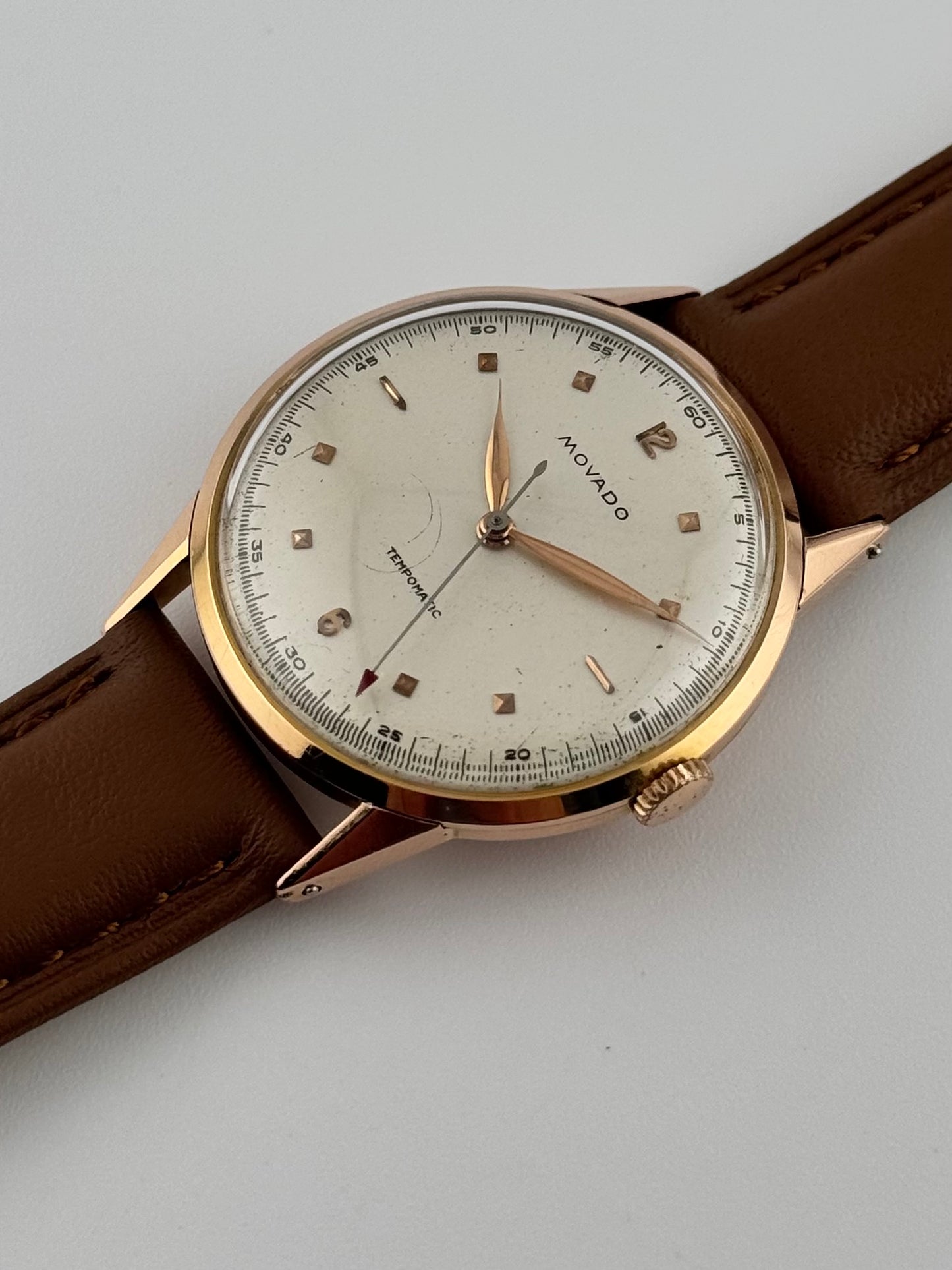 Movado Tempomatic Bumper - 18ct Rose Gold - Collector's Watch