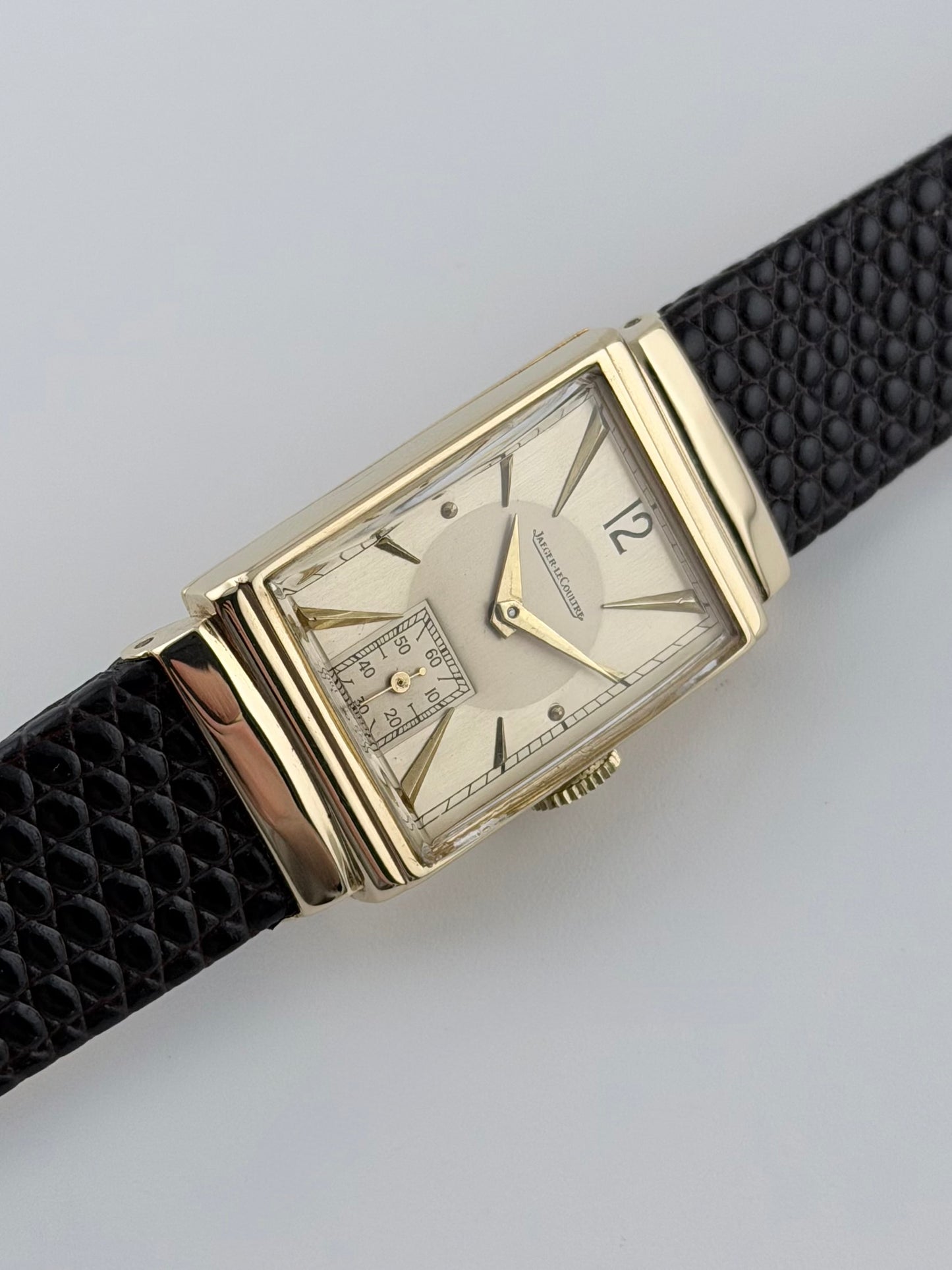 Jaeger LeCoultre Tank Manual Wind Sub Seconds - 14ct Solid Gold - Rare