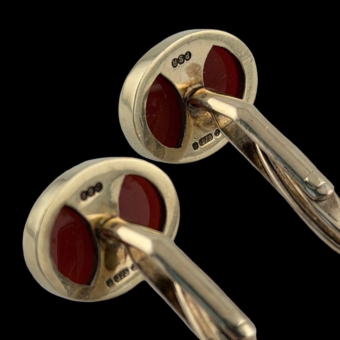 Vintage Carnelian Cufflinks - 9kt Solid Gold