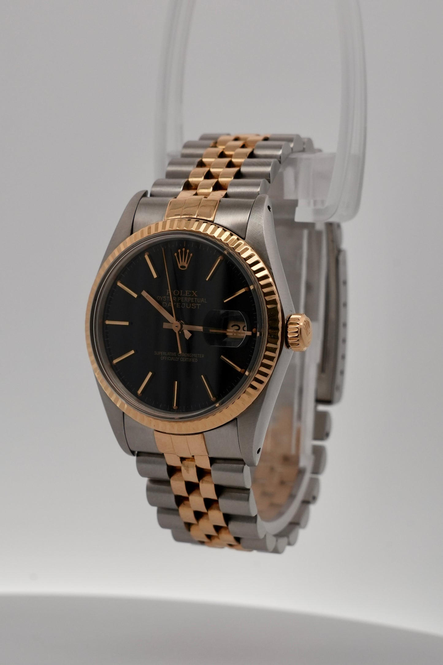 Rolex Datejust Oyster Perpetual 16013 - Two-Tone - Black Dial - Exceptional Condition