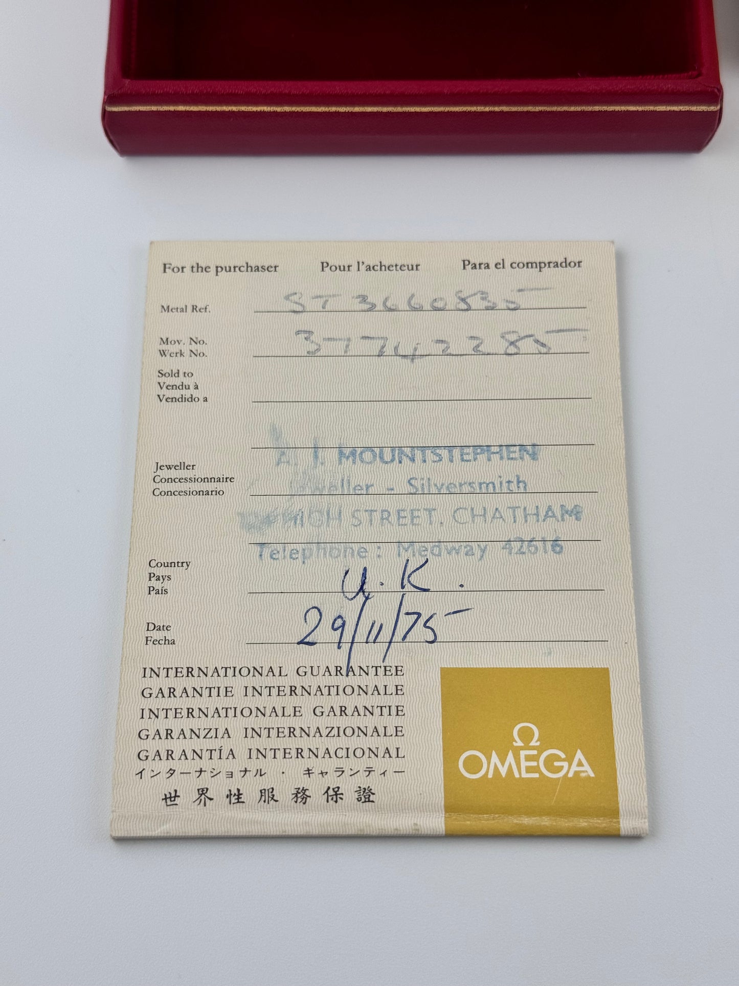 Omega Geneve Automatic Date TV Dial 166.0191 - FULL SET!