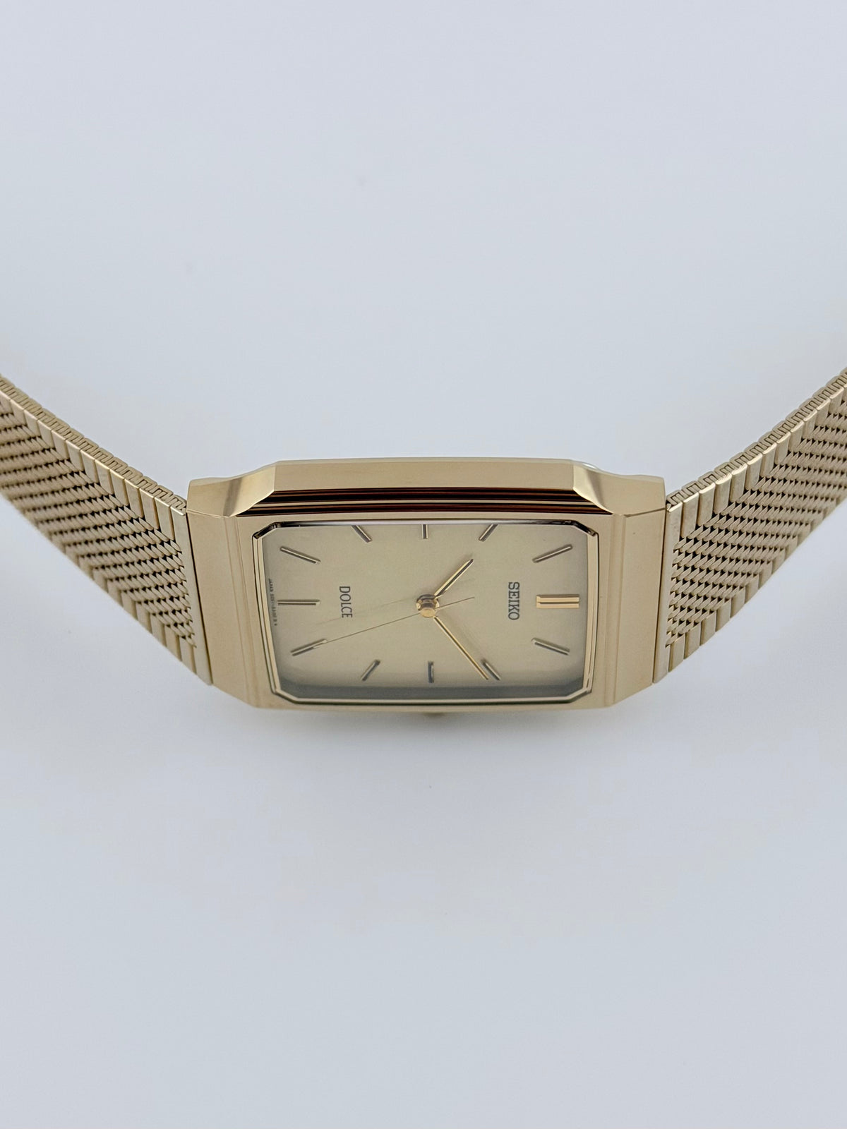 Seiko Dolce Exceline Tank Quartz Box and Tags! - 5E61-5AOO Near Mint!