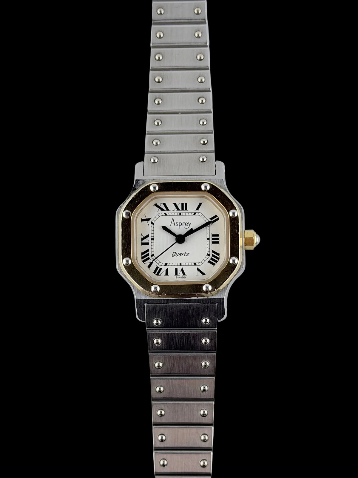 Asprey Quartz "Santos" Octagon - Two-tone - 554 - Ladies