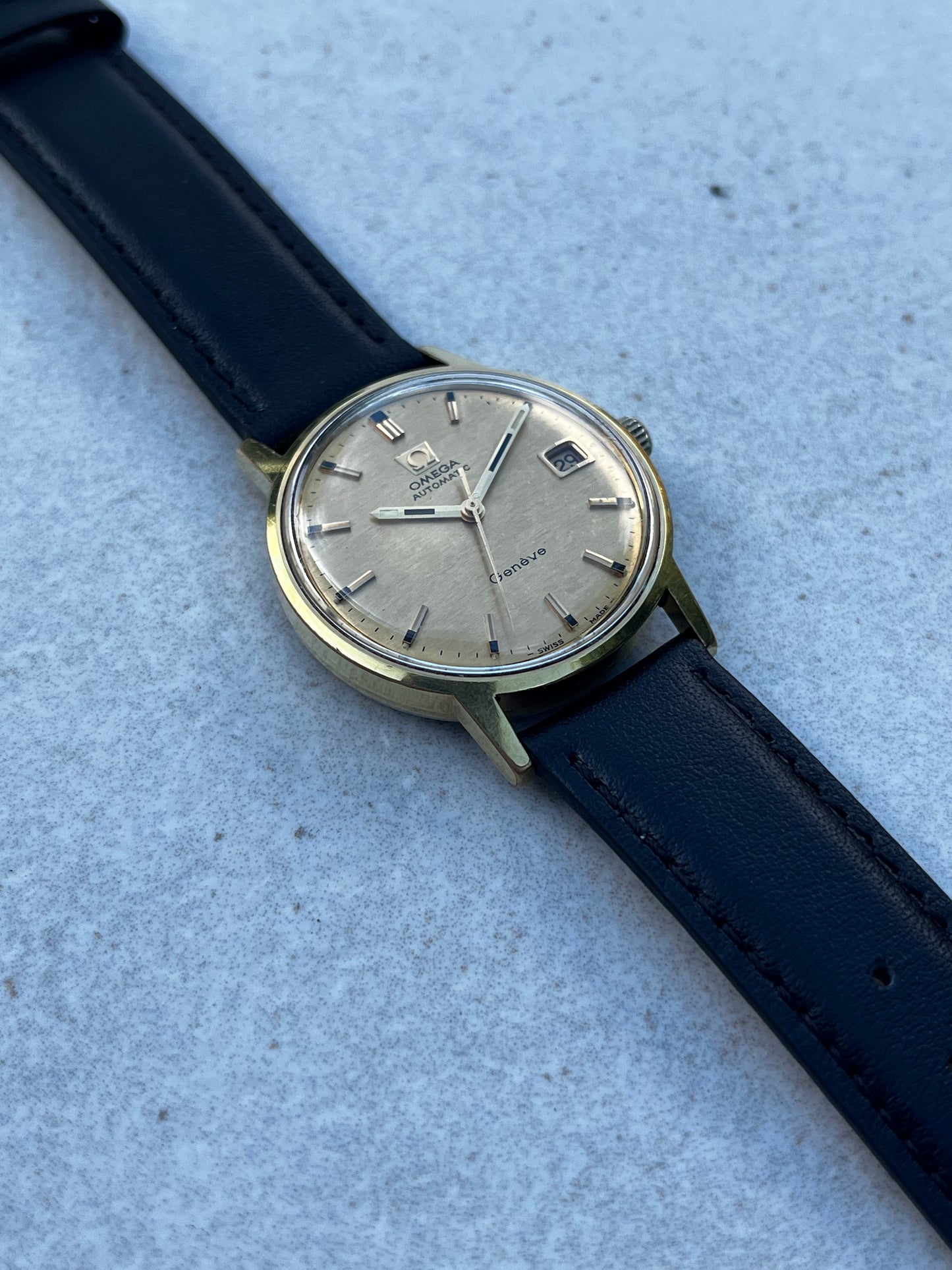 Omega Geneve Automatic Shantung Dial 166.070 Box and Papers
